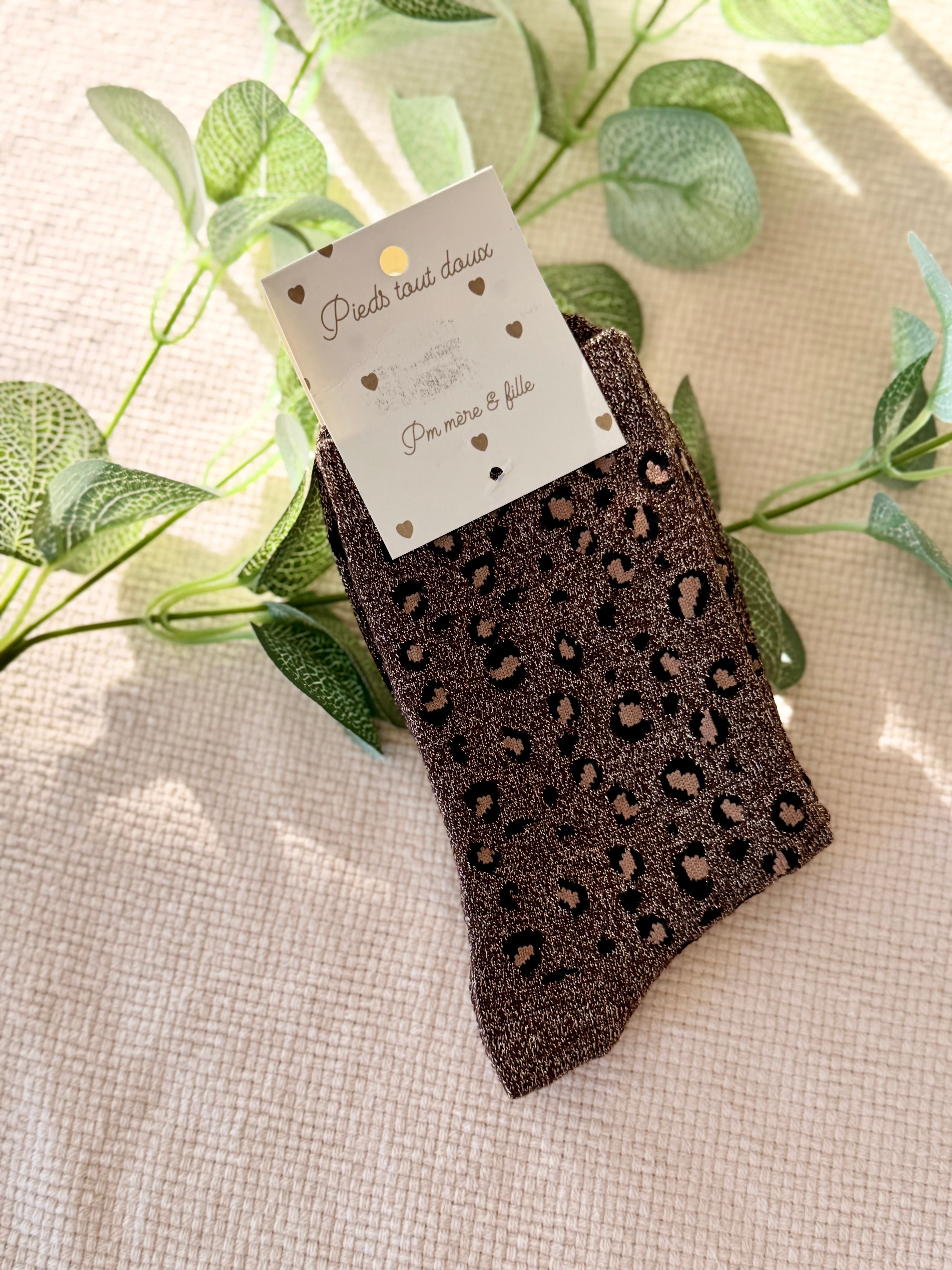 Chaussettes scintillantes glitter  ZAHO - Léo Choco