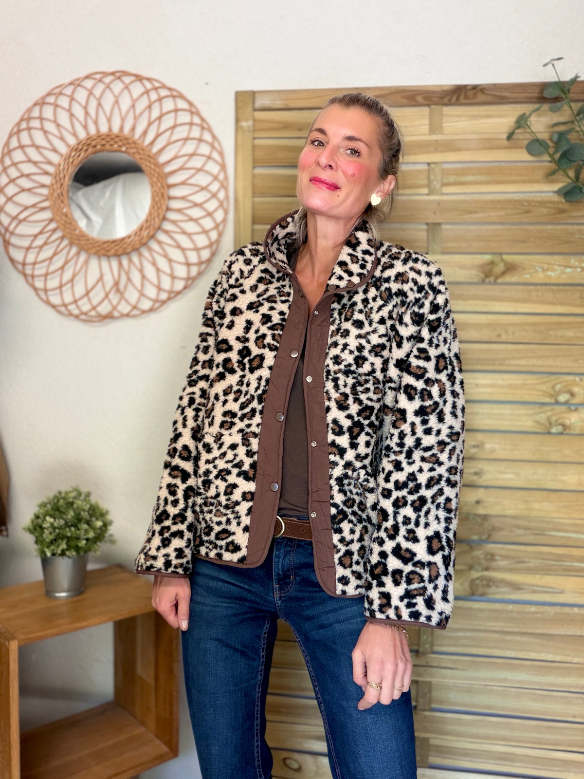 Veste matelassée réversible Sherpa AMÉLIE Choco / Léo