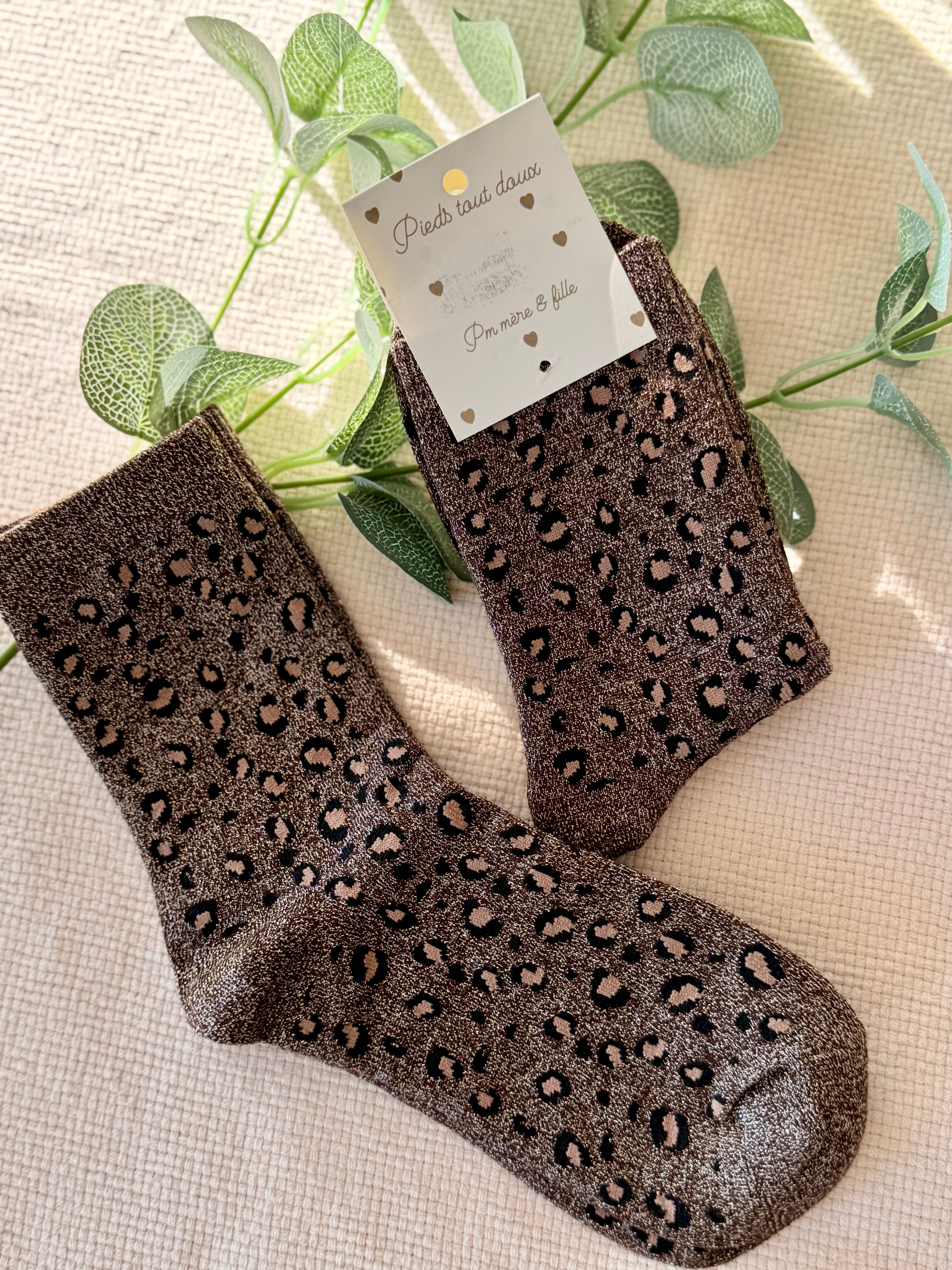 Chaussettes scintillantes glitter  ZAHO - Léo Choco