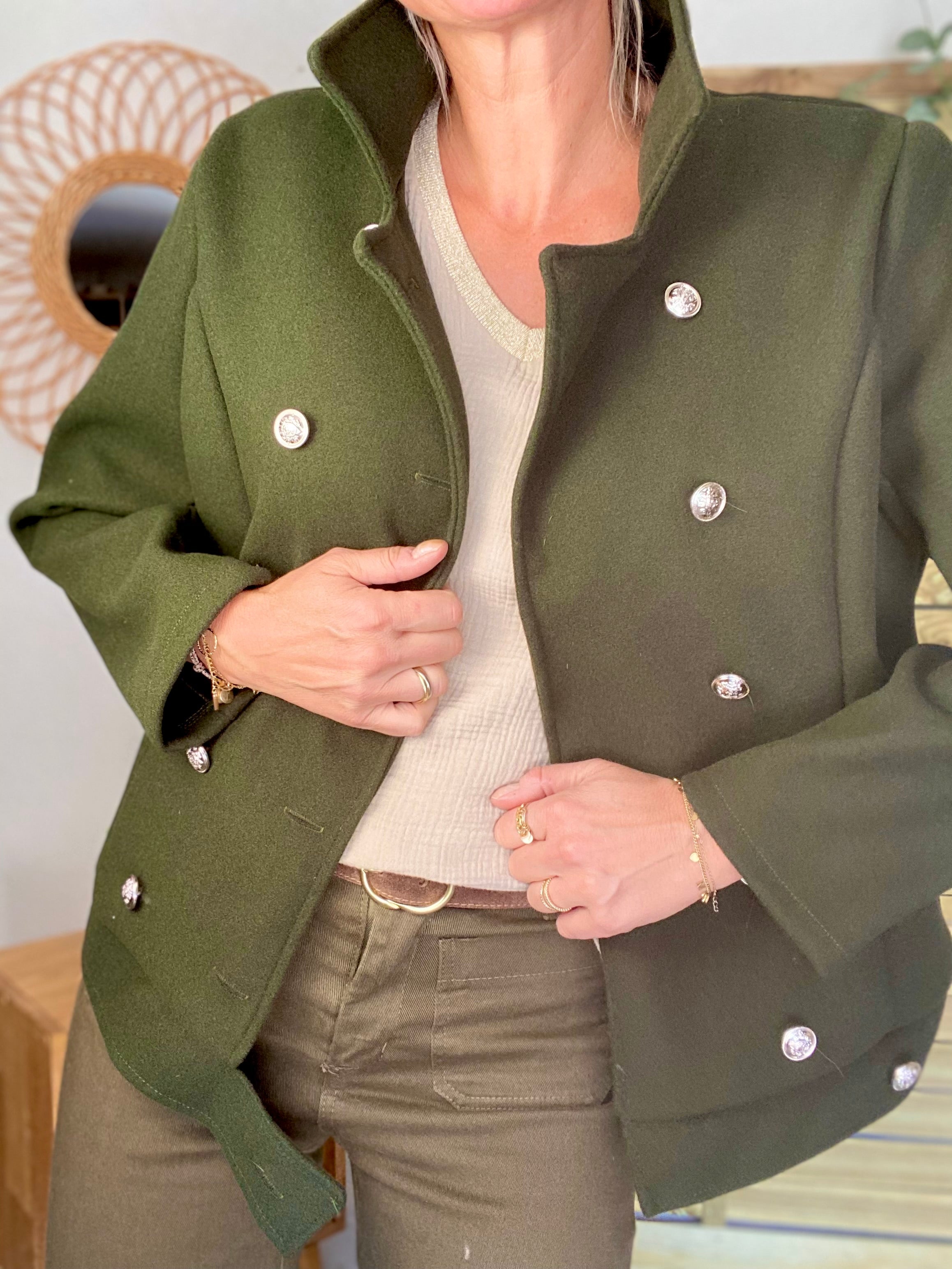 Veste caban légère JACK - Kaki foncé