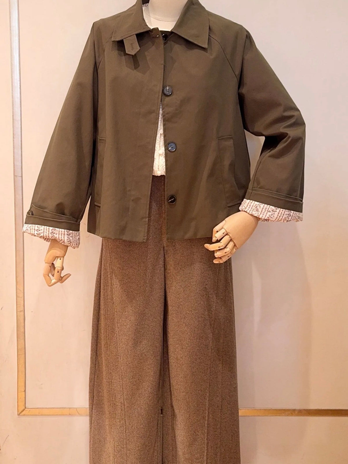 Veste Trench avec Liberty - MADELEINE Kaki