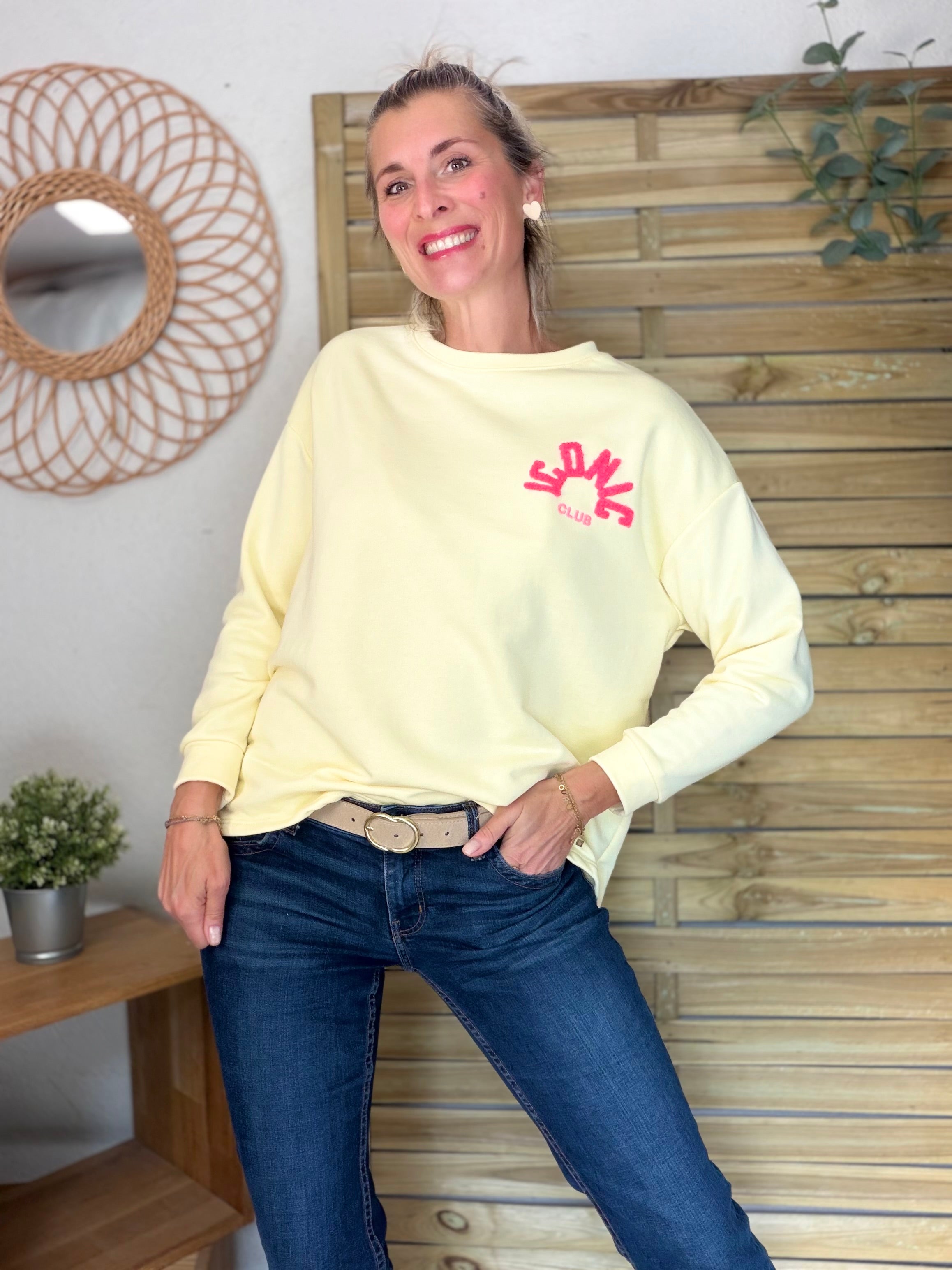 Sweat ICONIC multicolore - NORA Jaune