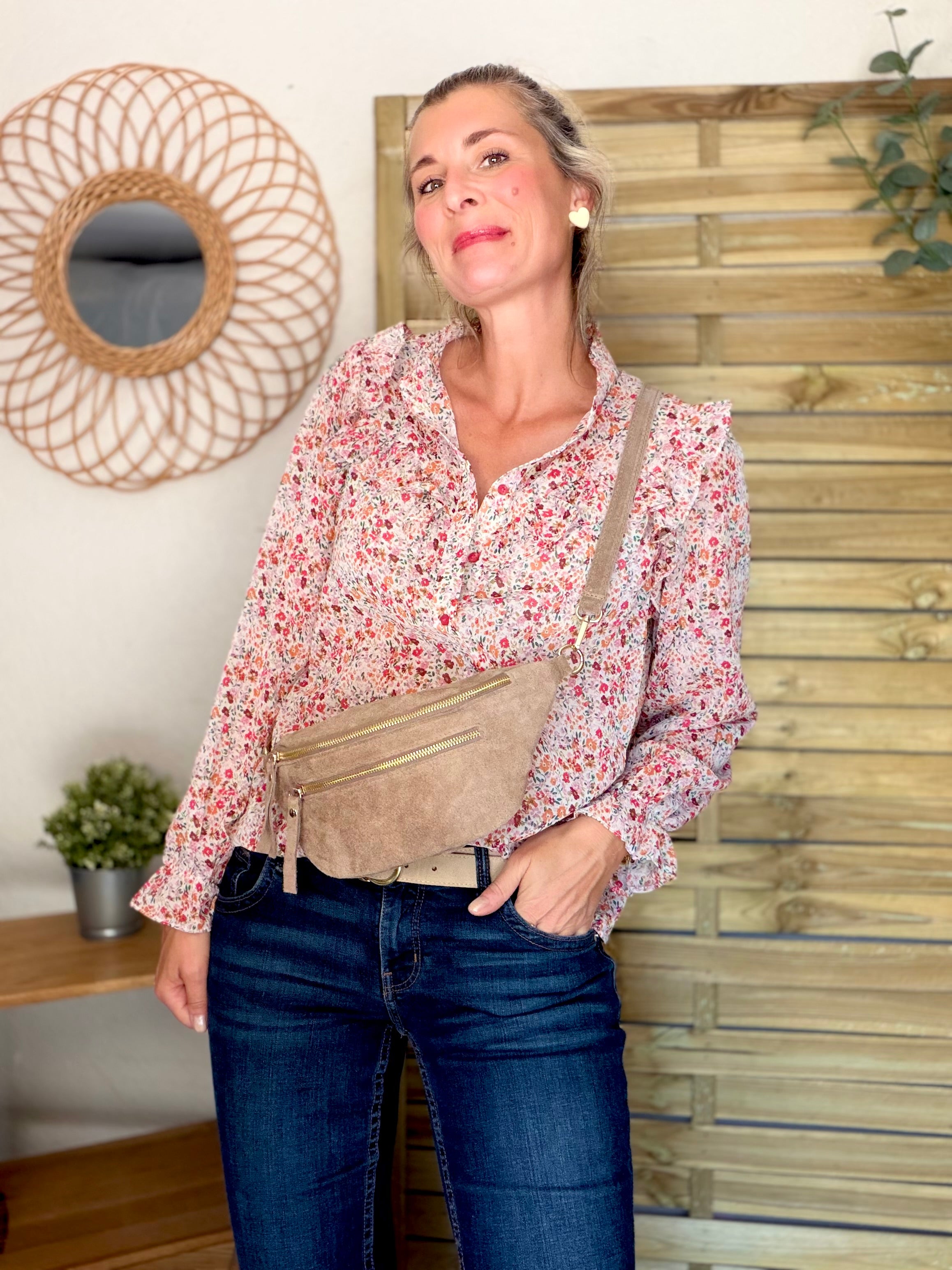 ⚡️ ARRIVAGE - Blouse fluide fleurie rose orange SALOMÉ
