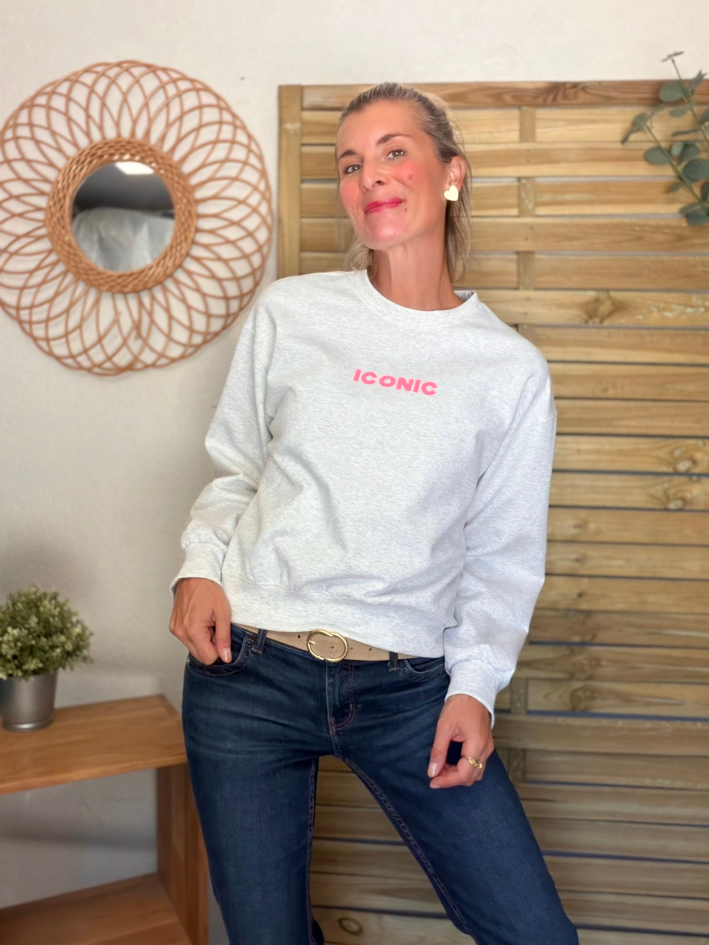 Sweat ICONIC ultra doux OMBLINE - Gris