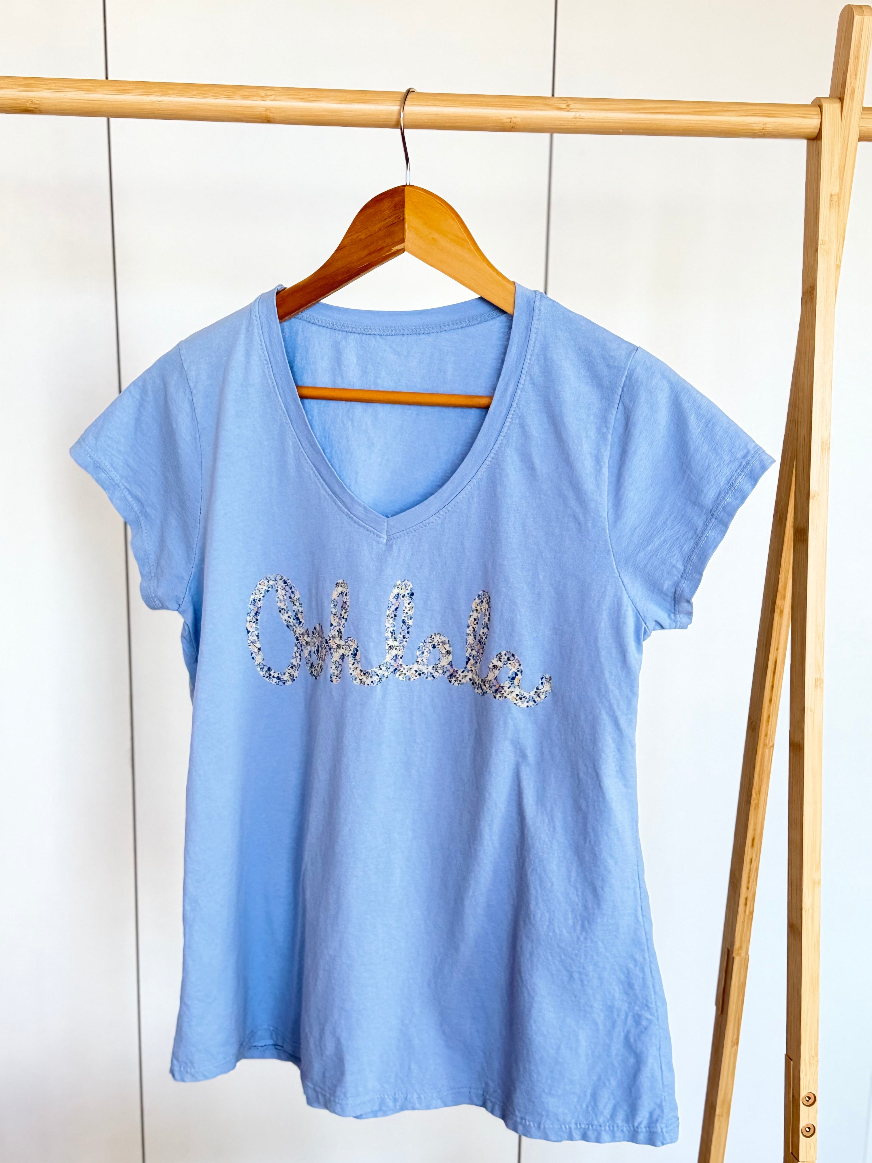 Tee shirt Ohlala Liberty VERA Bleu ciel