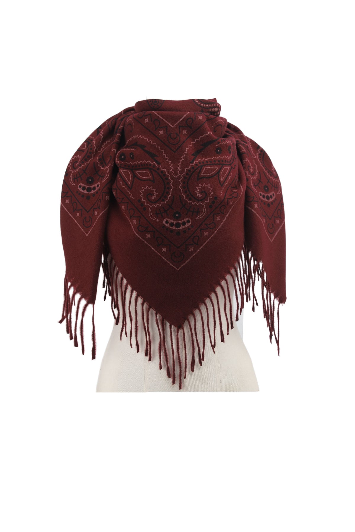 Écharpe Bandana Bordeaux
