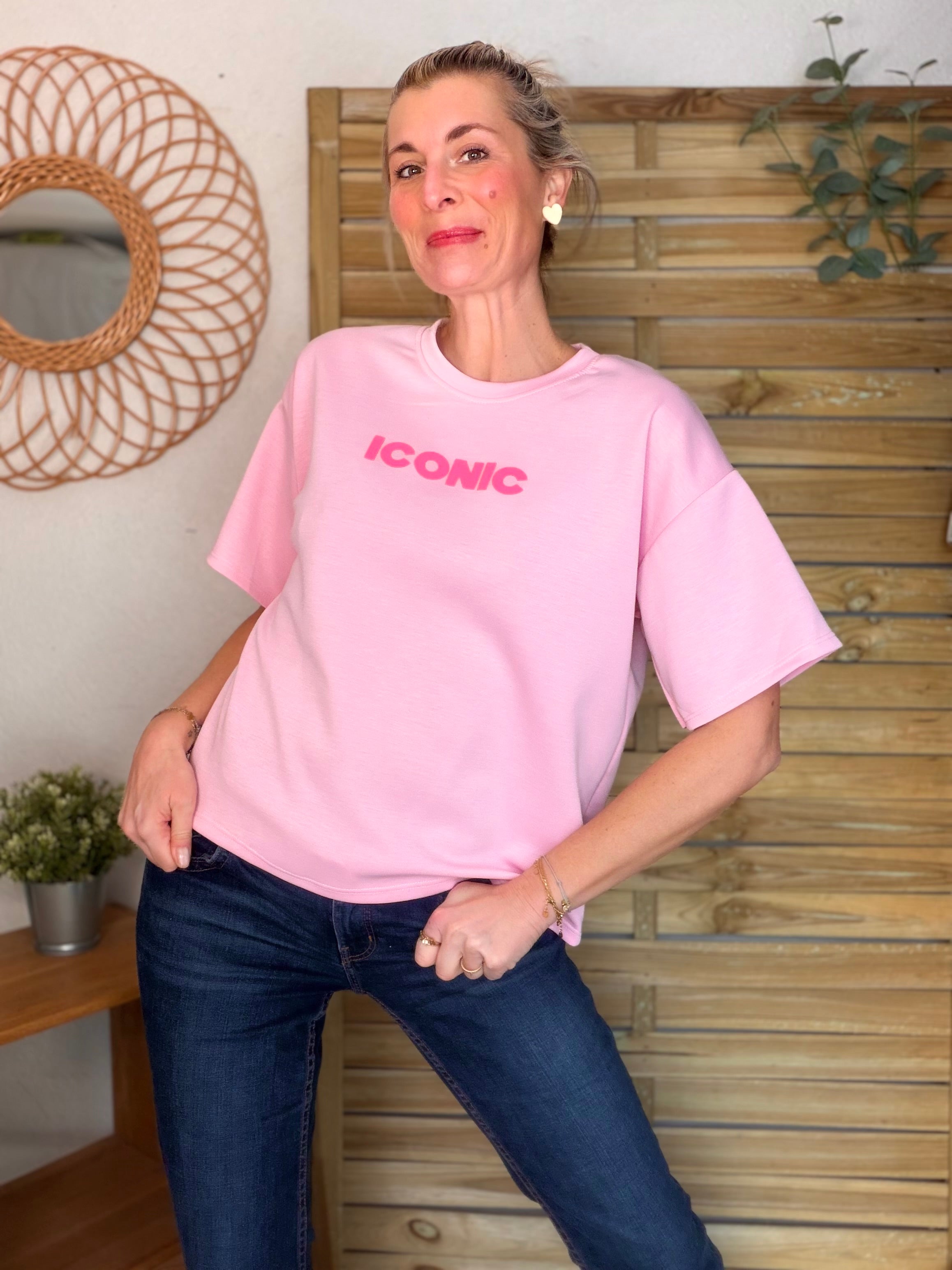 Tee shirt ICONIC - THÉA Rose