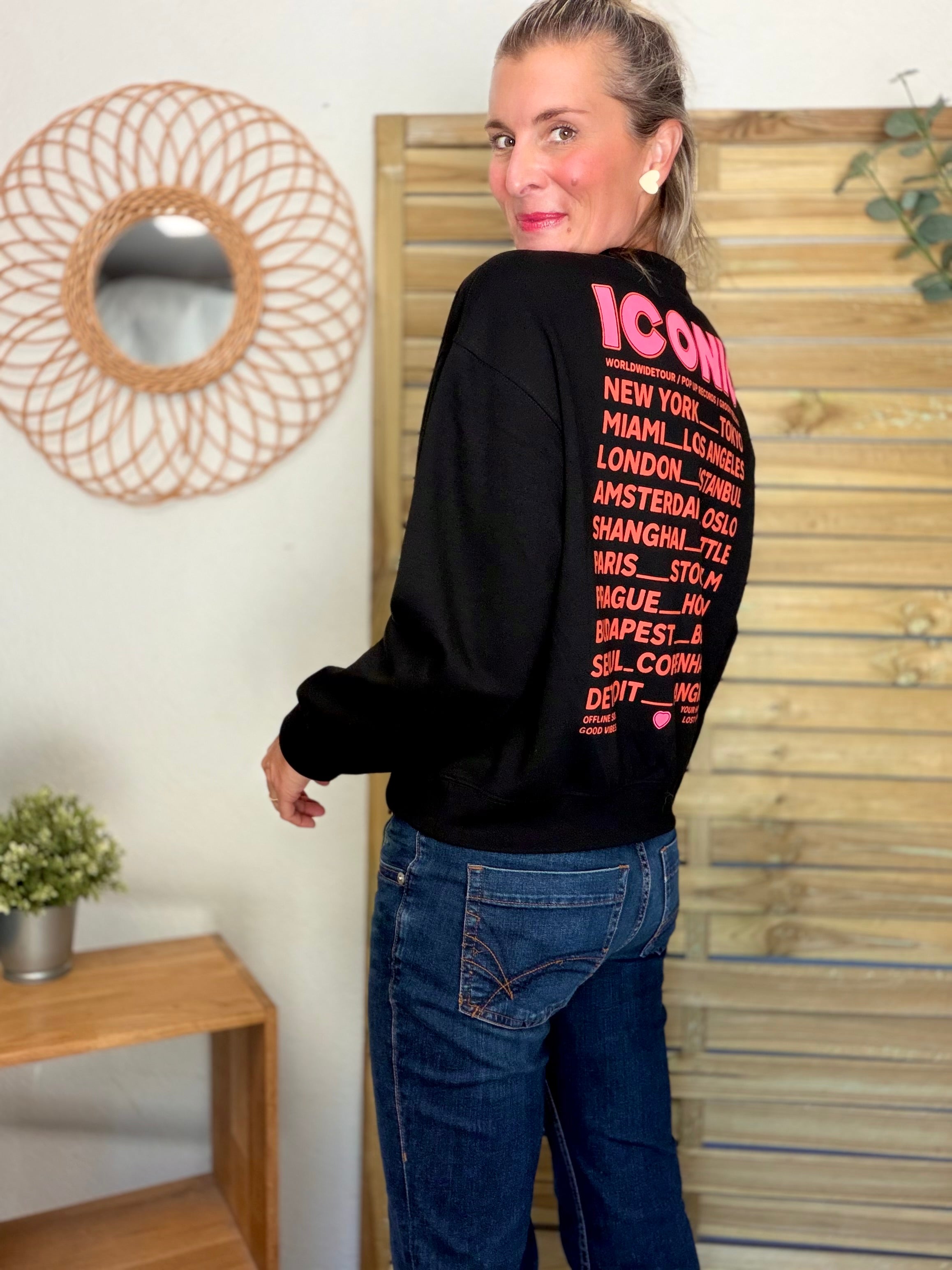 Sweat ICONIC ultra doux OMBLINE - Noir