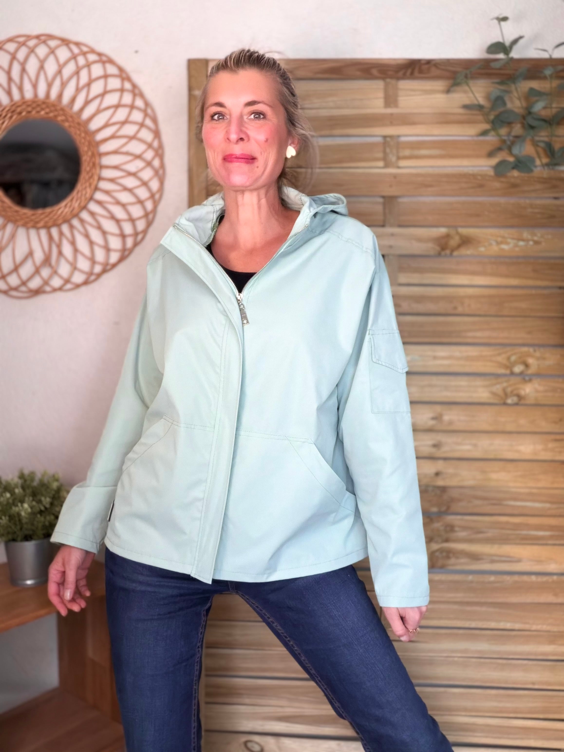 Veste Coupe vent court LIZZIE - Vert d’eau