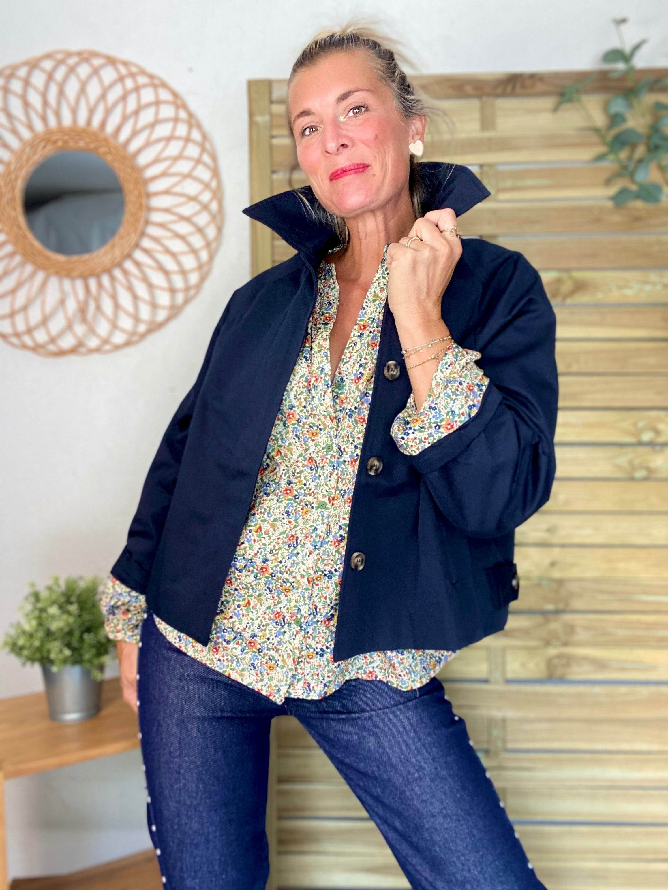 Chemise ample Liberty vert SYBILLE