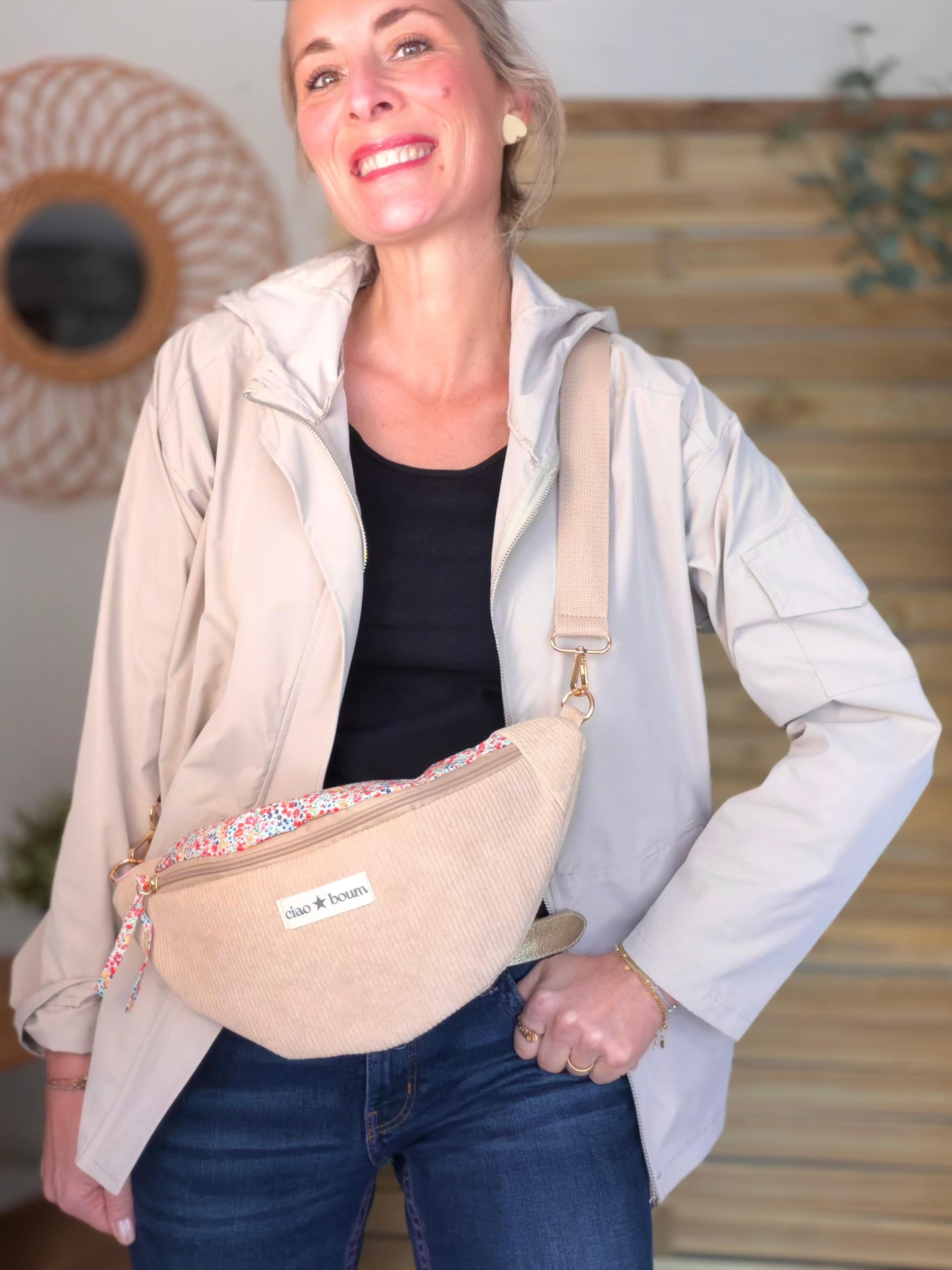 Veste Coupe vent court LIZZIE - Beige