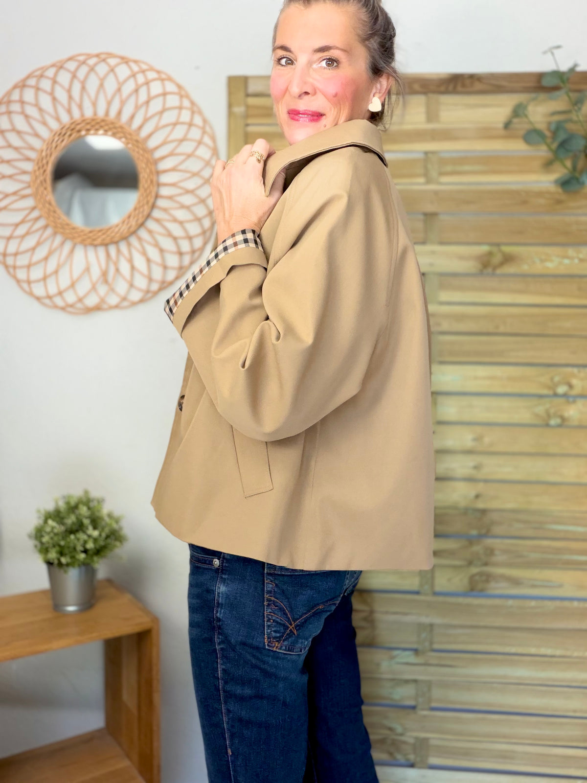 ⚡️ ARRIVAGE • Veste Trench, doublure à carreaux DANA Camel