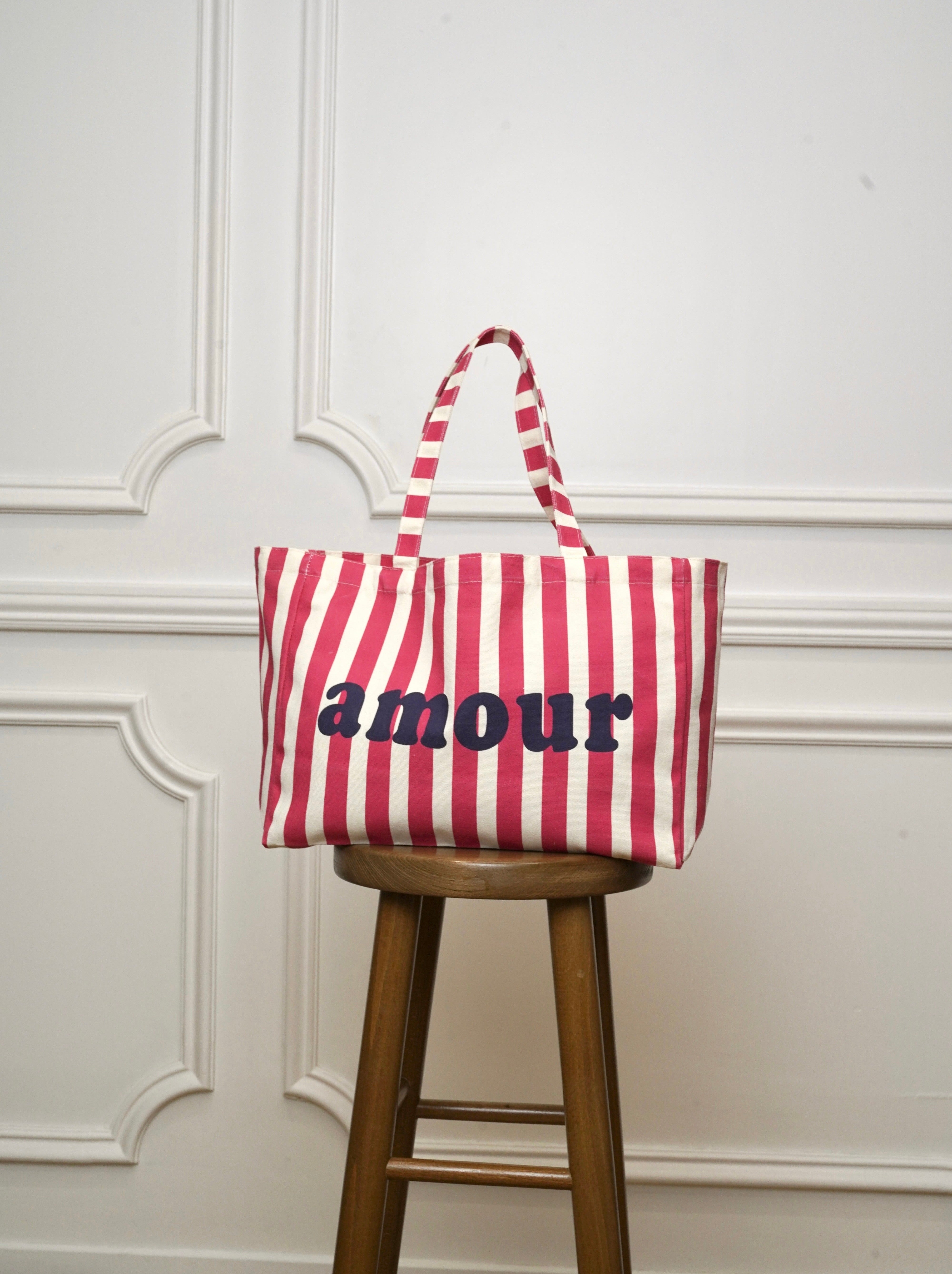 Grand Tote bag rayé amour BELLY