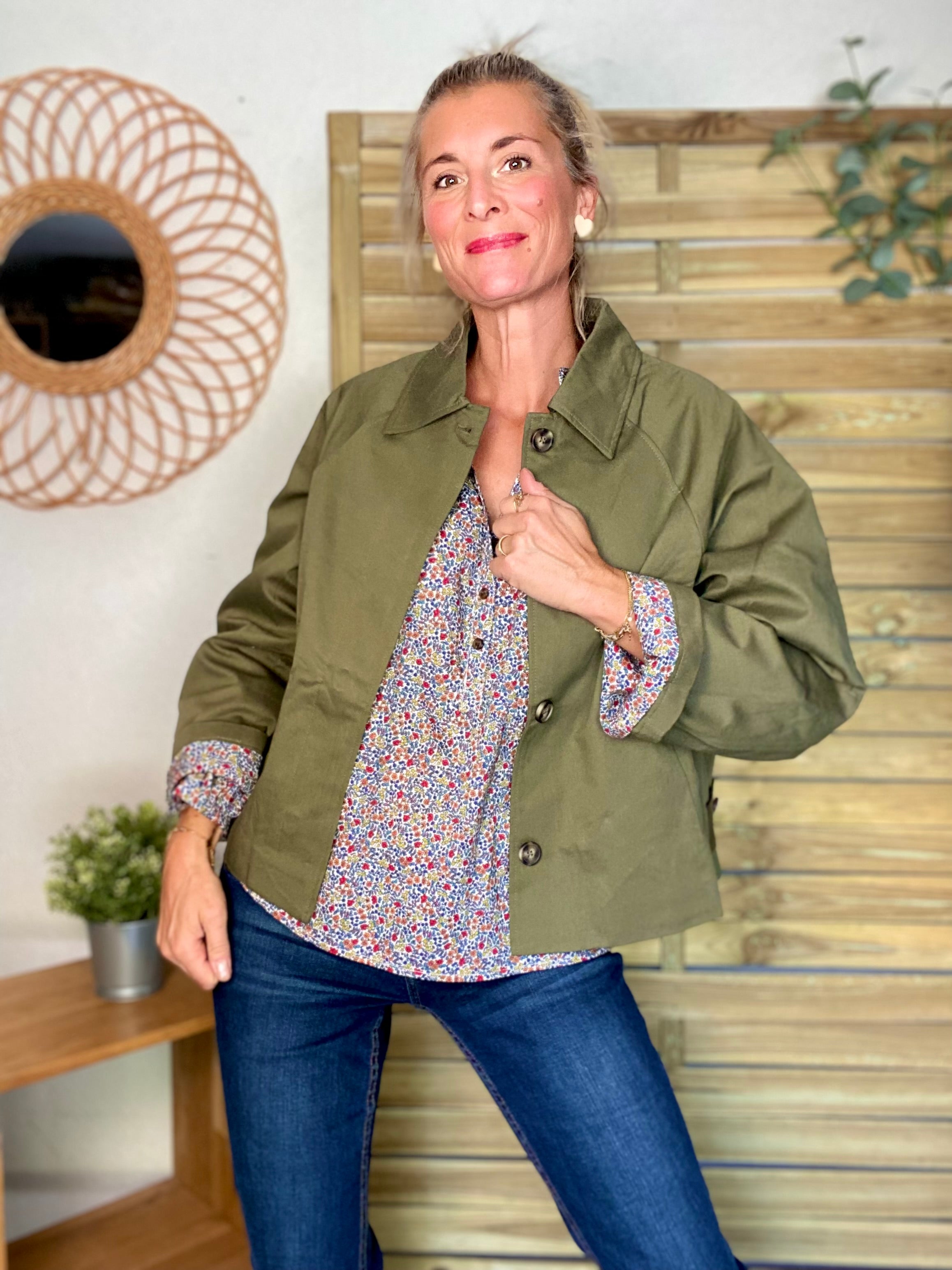 Blouse ample Liberty bleu EDWIGE