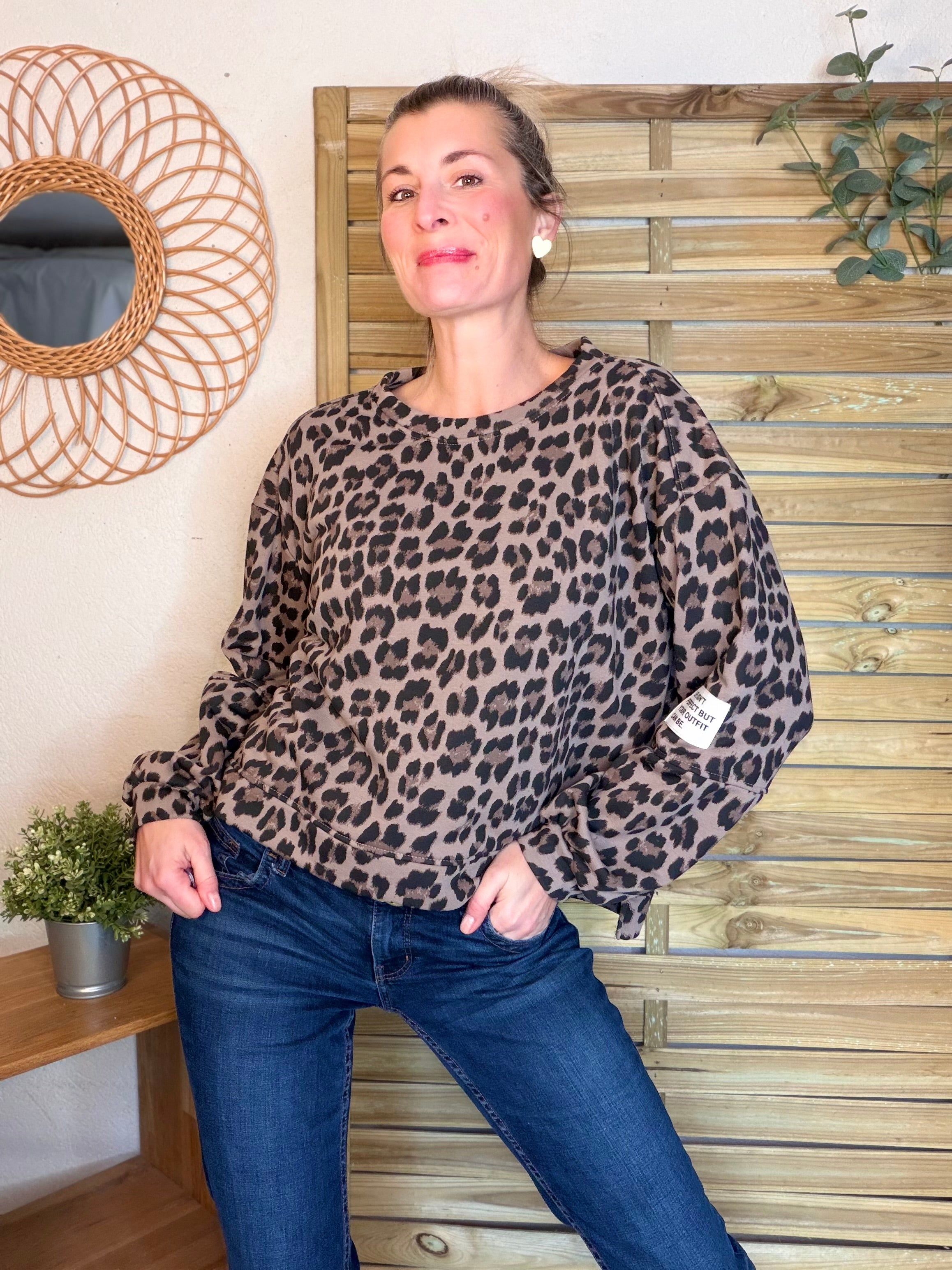 Sweat Léo Taupe MAELLE