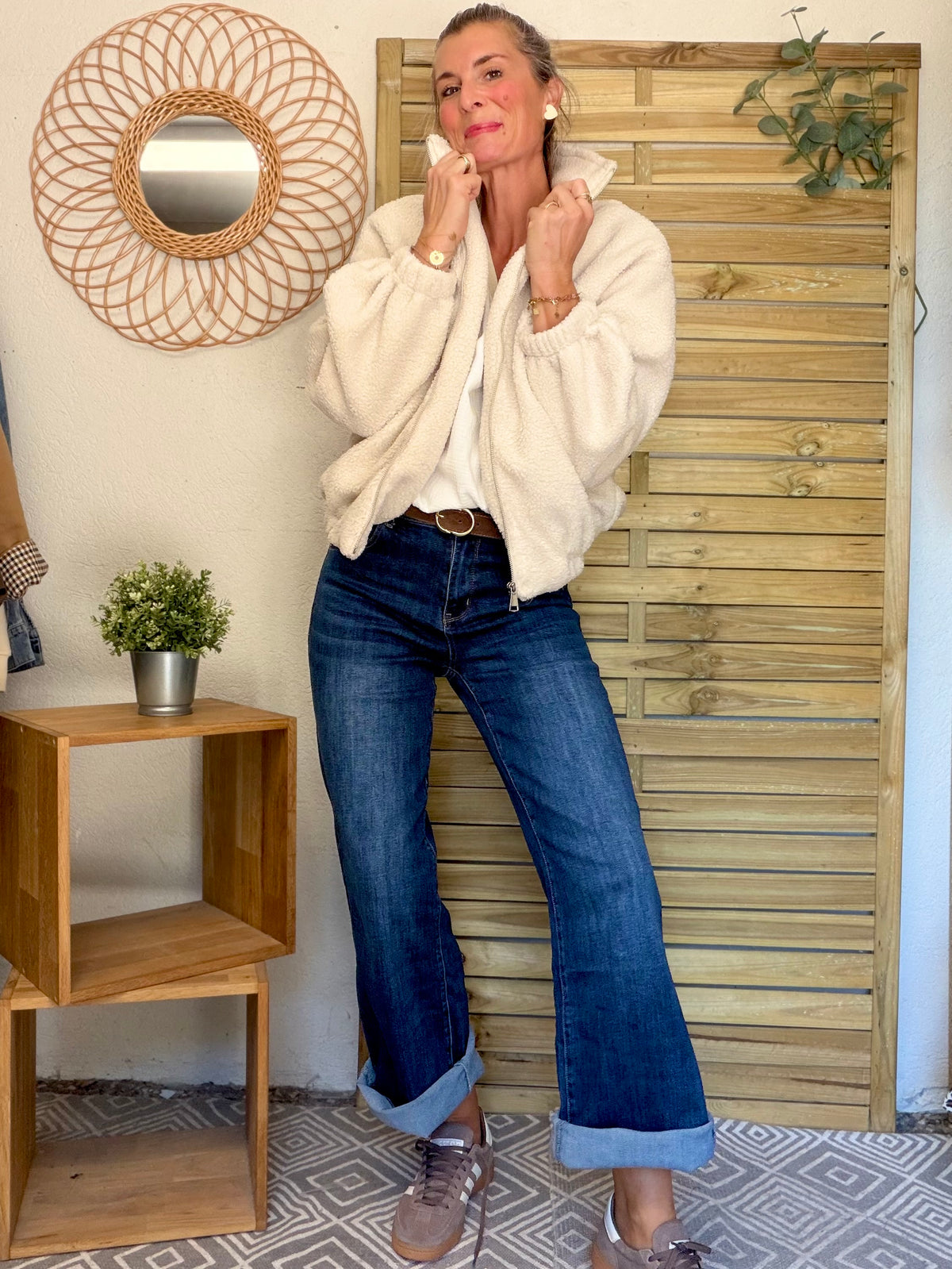 Pantalon Jean Wide leg BAPTISTE Bleu