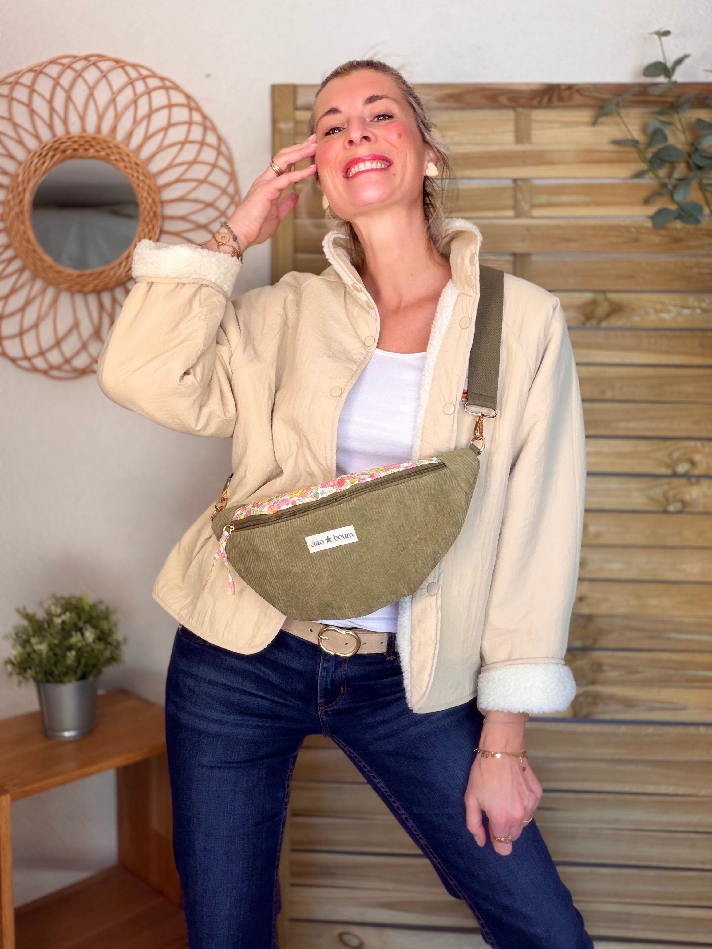 Veste matelassée réversible Sherpa AMÉLIE Beige