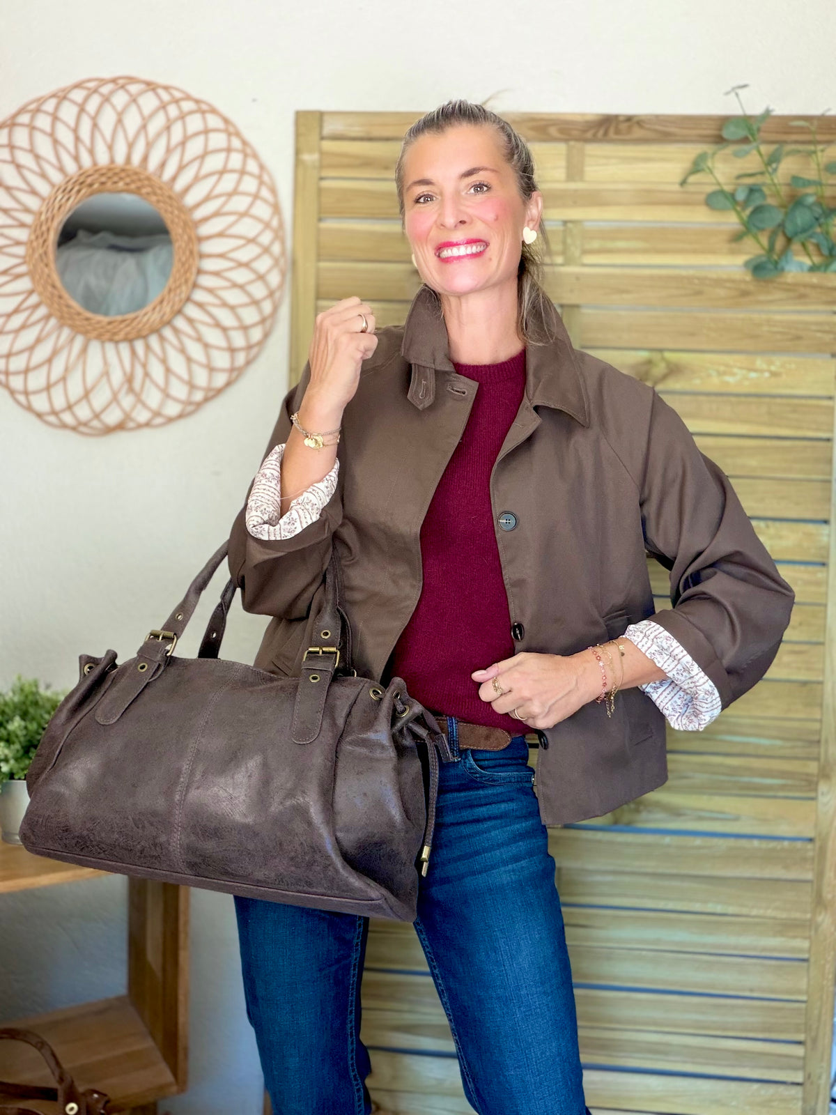 Veste Trench avec Liberty - MADELEINE Chocolat