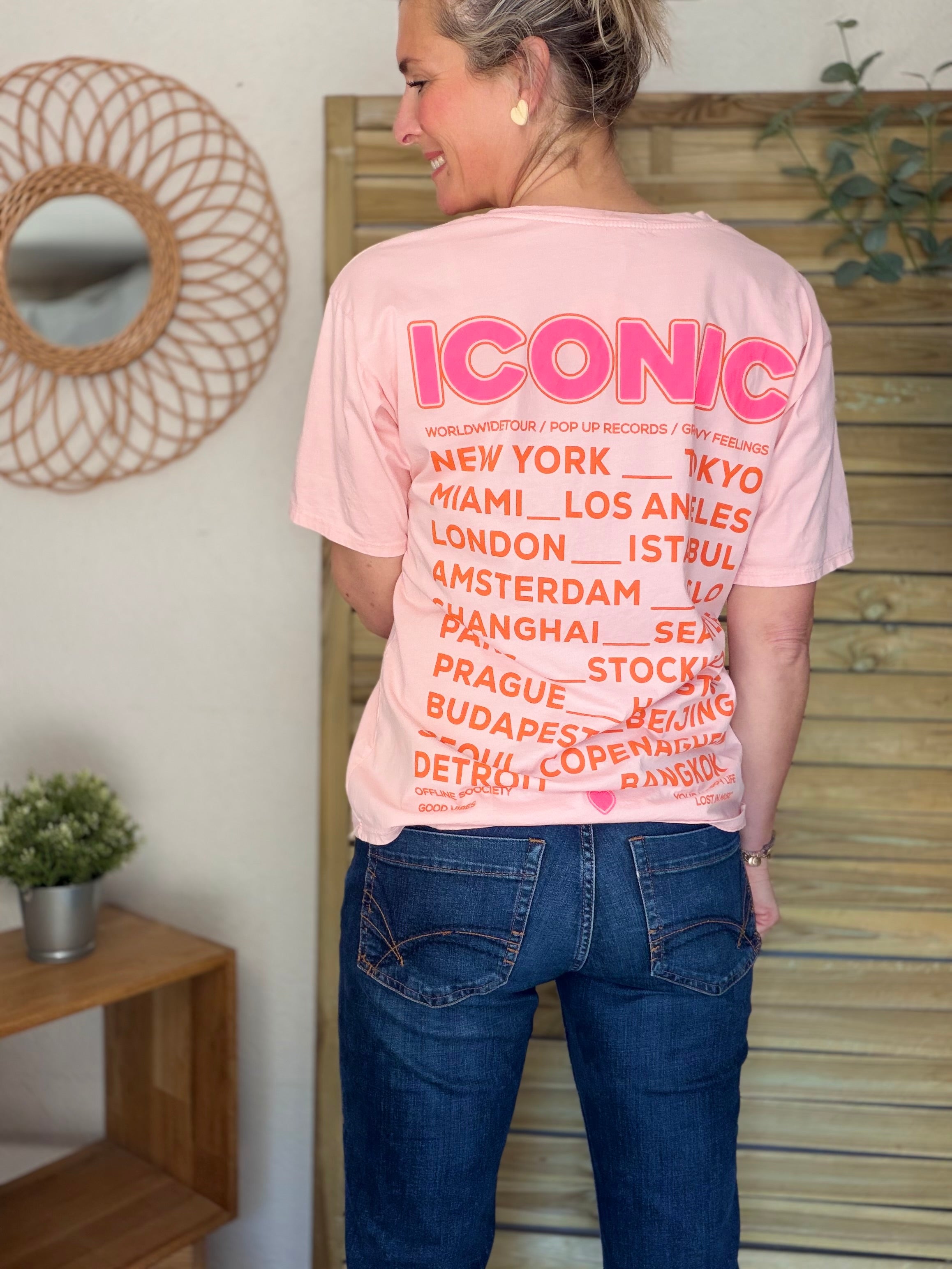 Tee shirt ICONIC DANA Rose saumon
