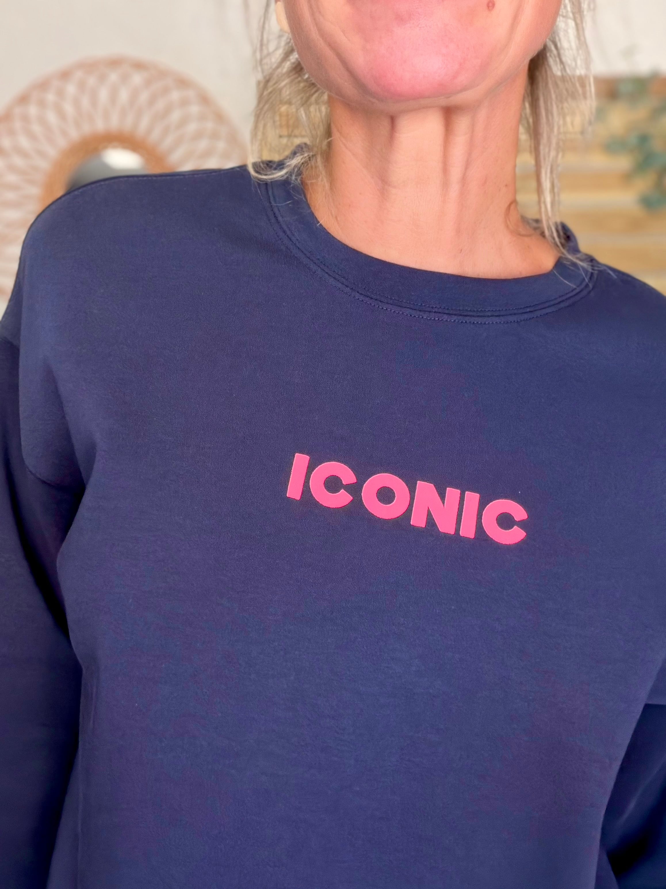 Sweat ICONIC ultra doux OMBLINE - Bleu marine