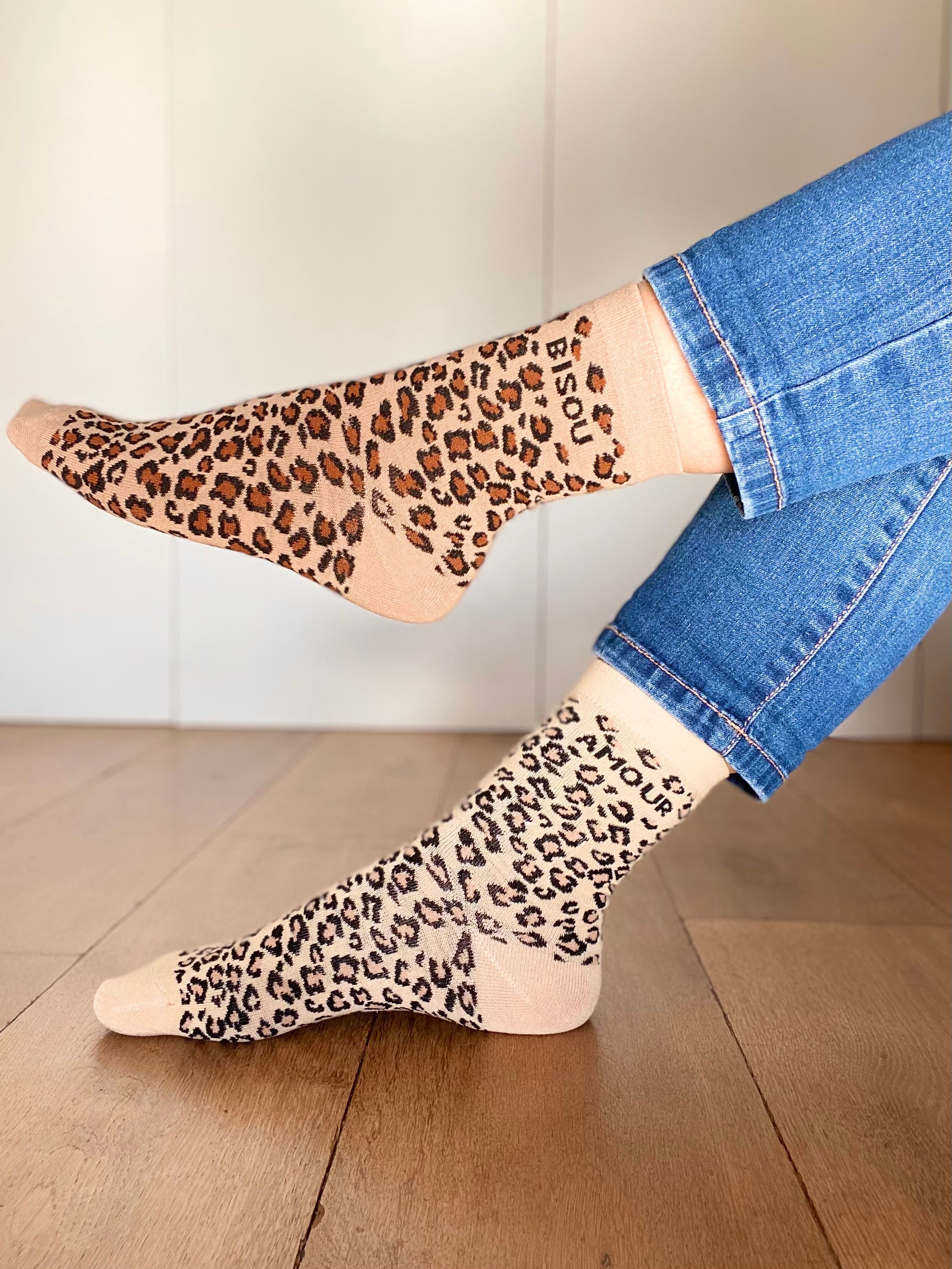 Chaussettes ZORA - Léo🐆 Amour ou Bisou