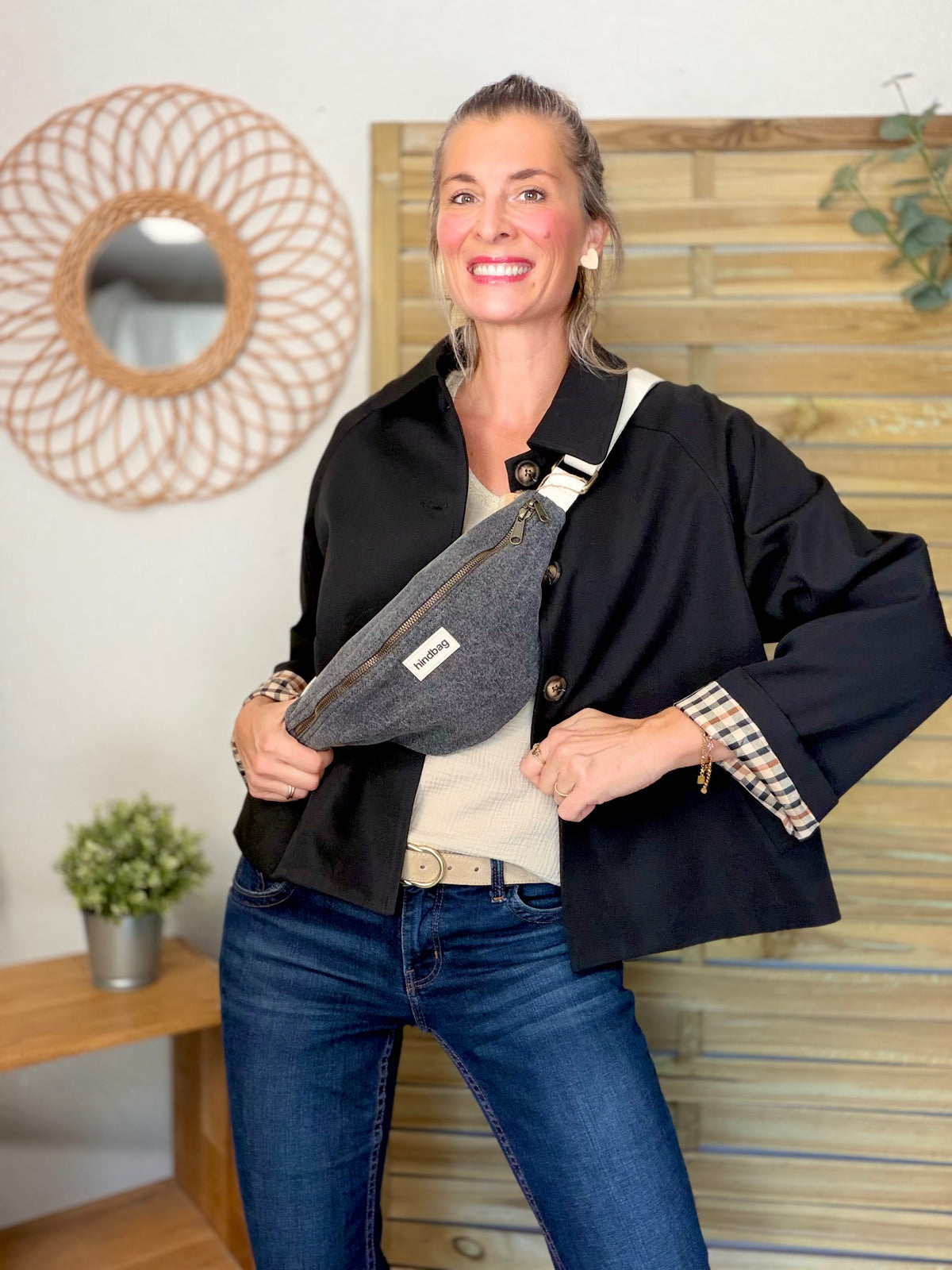 ⚡️ ARRIVAGE • Veste Trench, doublure à carreaux DANA Noir