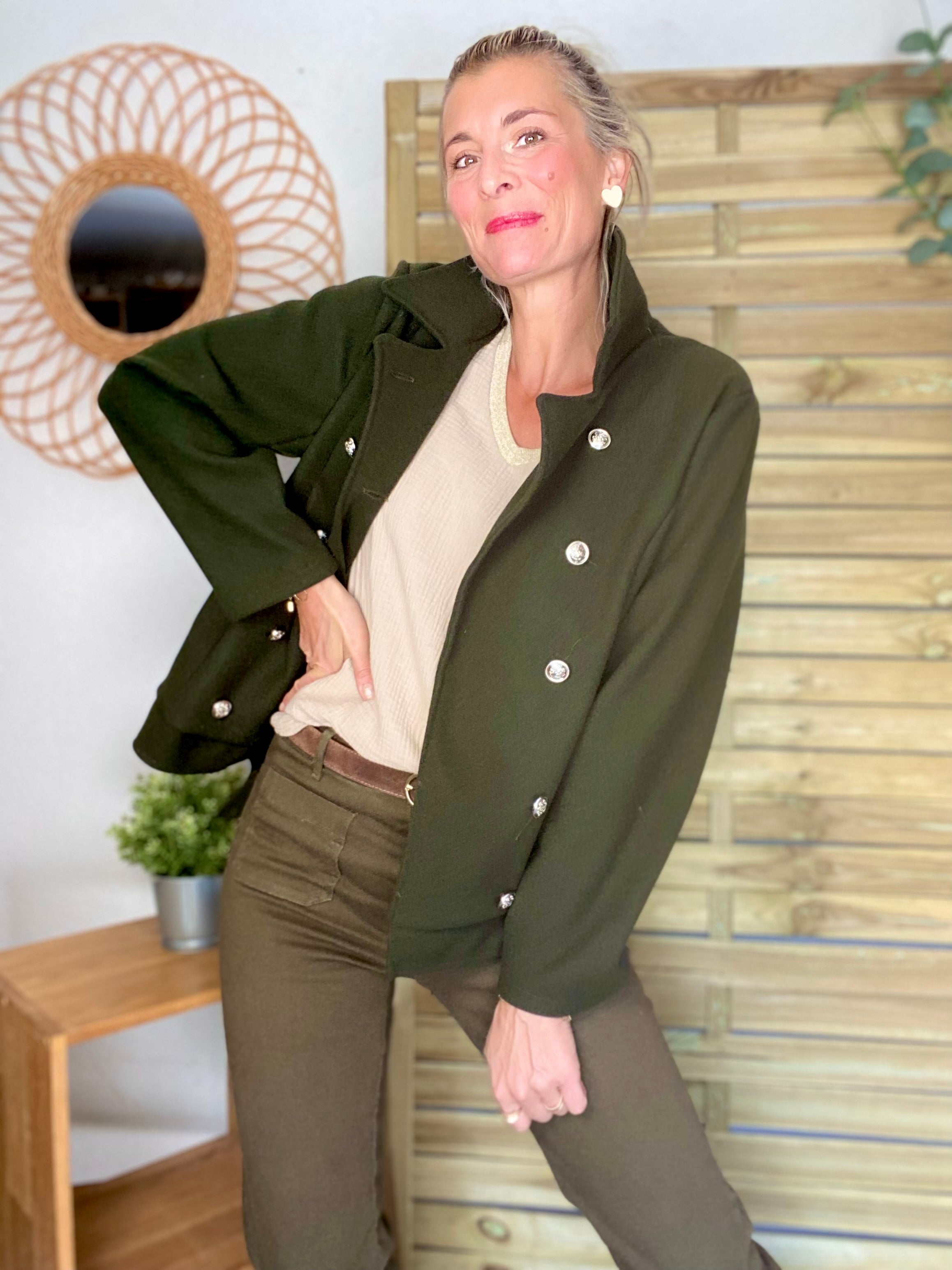 Veste caban légère JACK - Kaki foncé