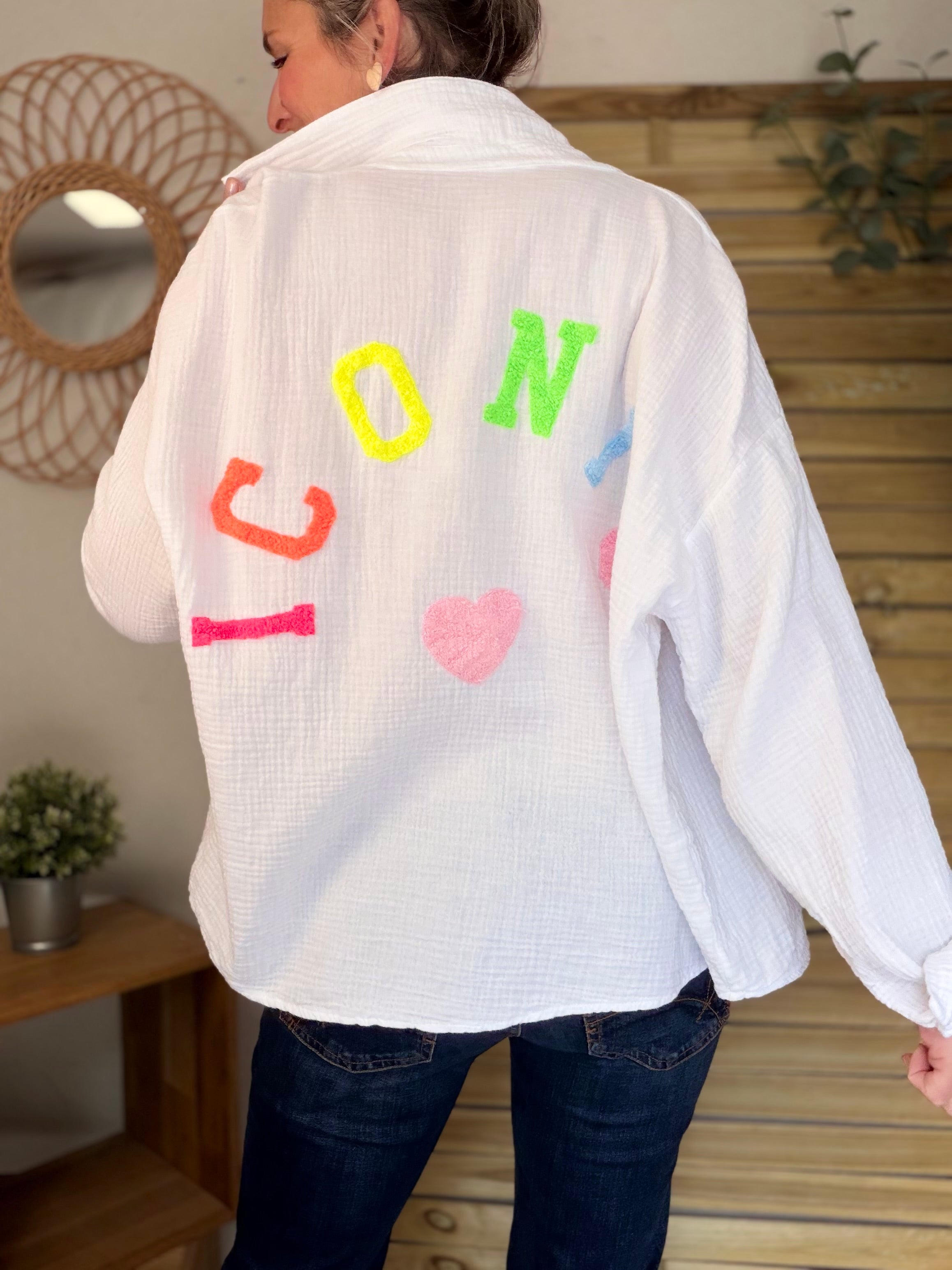 Chemise en gaze de coton ICONIC - ALANIS Blanc