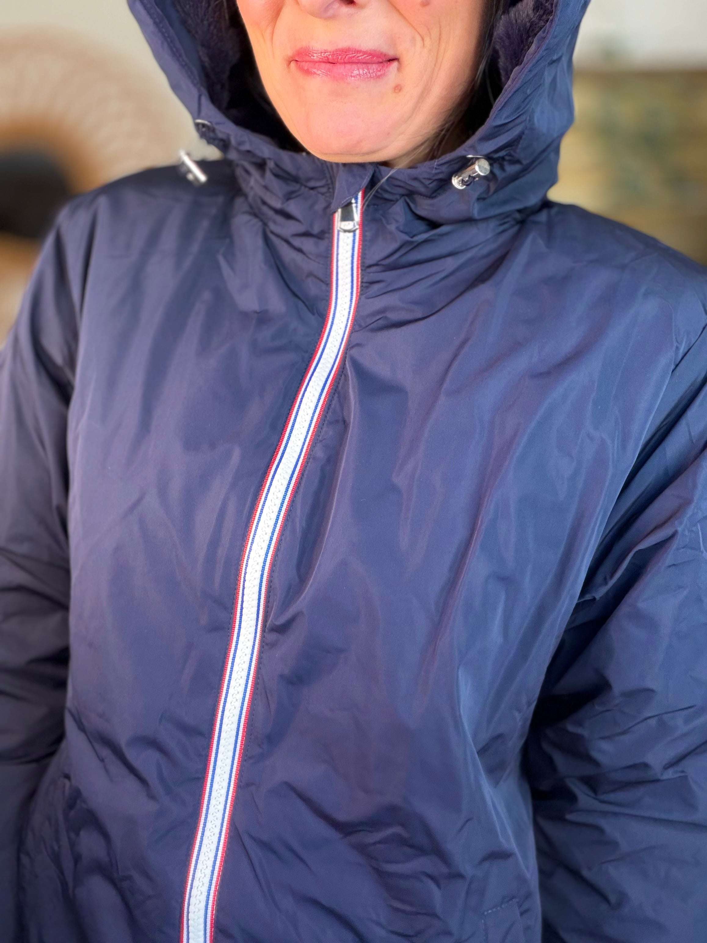⚡️ ARRIVAGE - Parka Imperméable fourré ALICE - Bleu marine