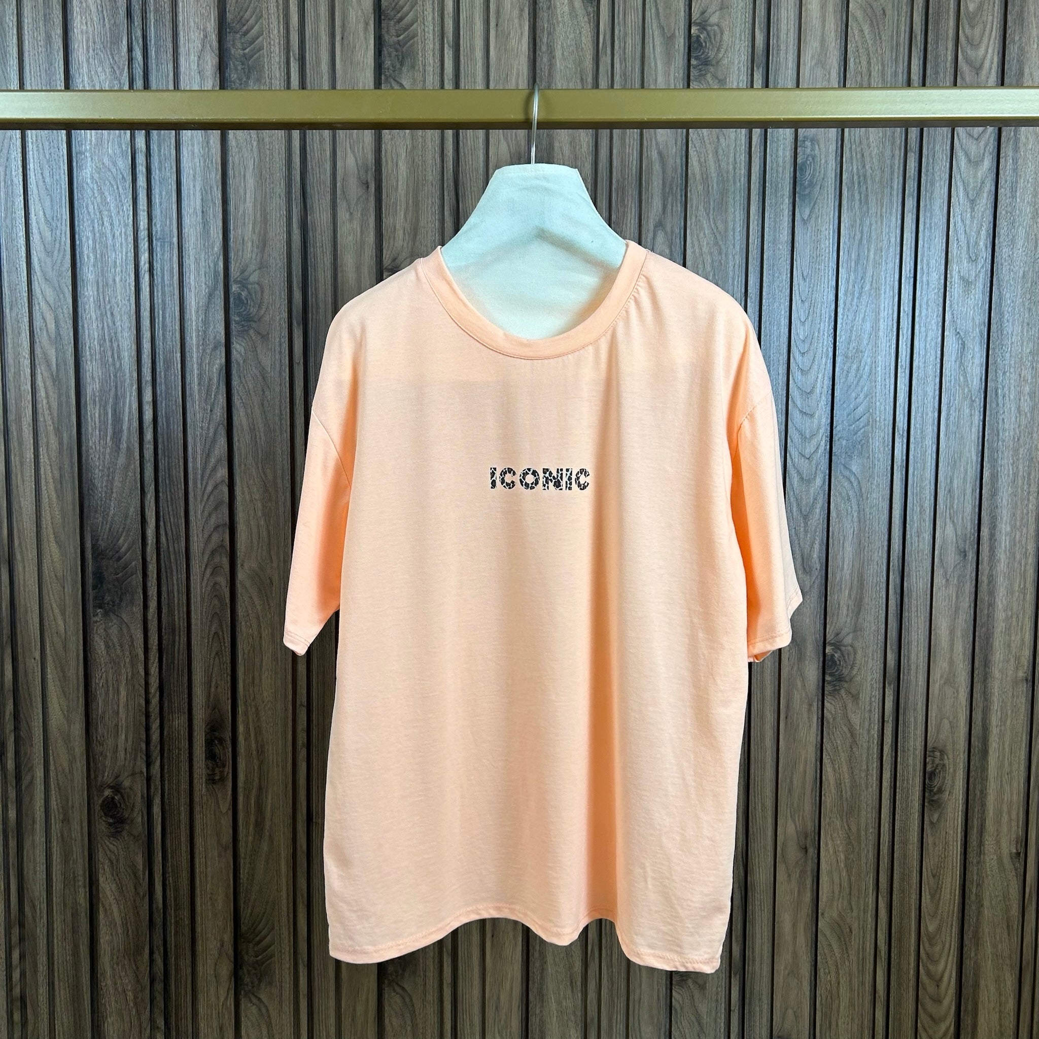 Tee shirt ICONIC Léo LÉONA Saumon