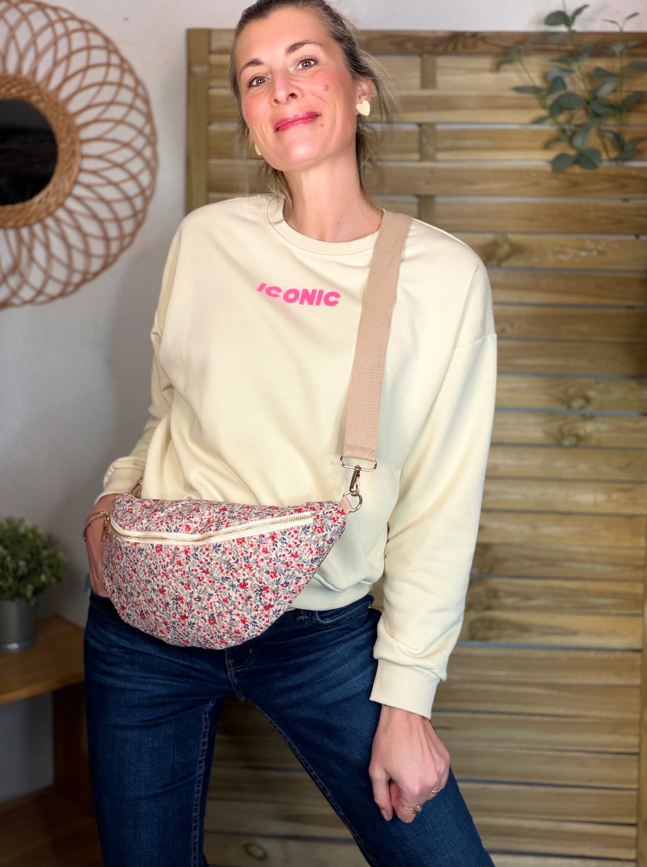 Sweat ICONIC COLINE - Jaune clair