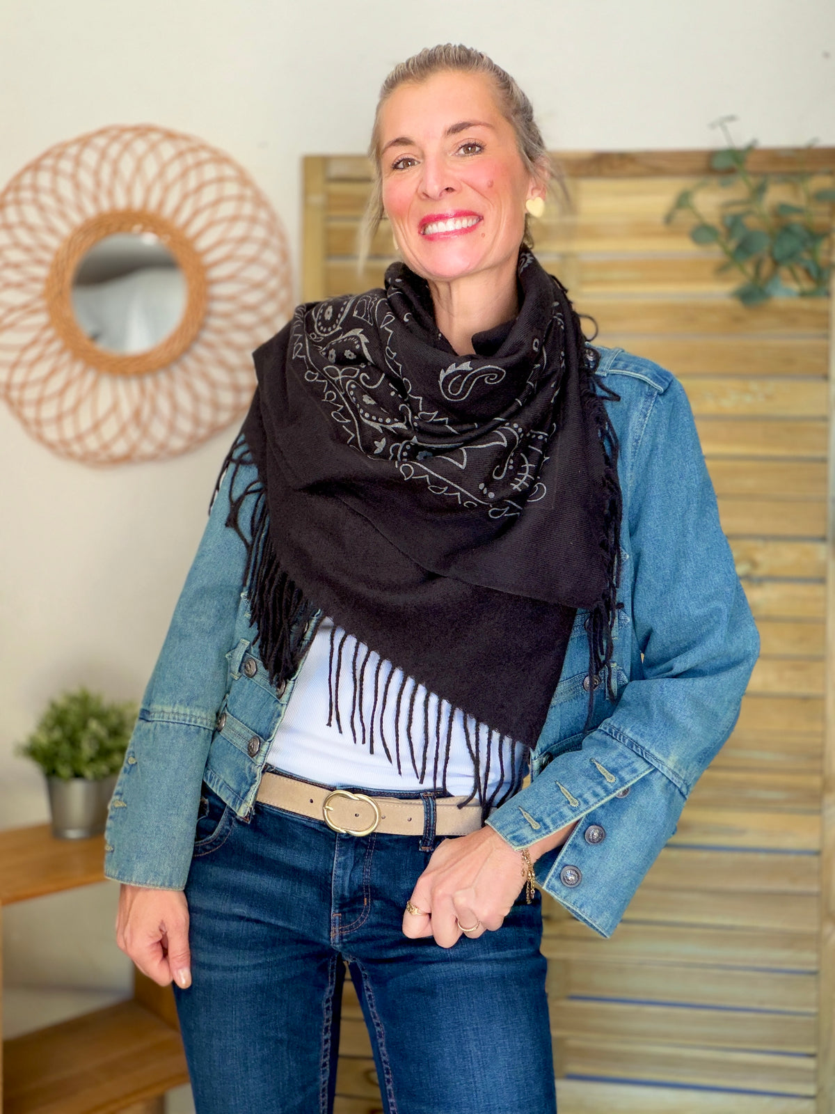 Écharpe Bandana Noir