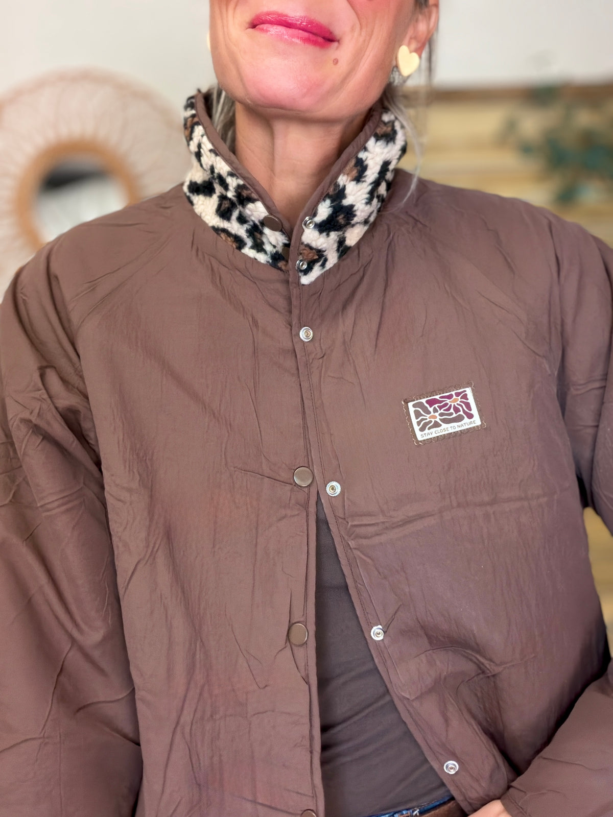 Veste matelassée réversible Sherpa AMÉLIE Choco / Léo