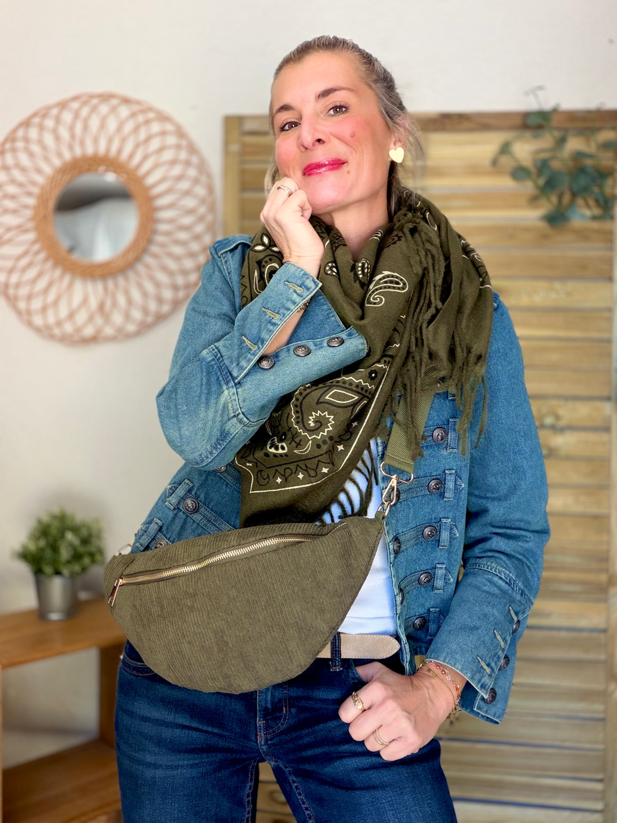 Écharpe Bandana Kaki