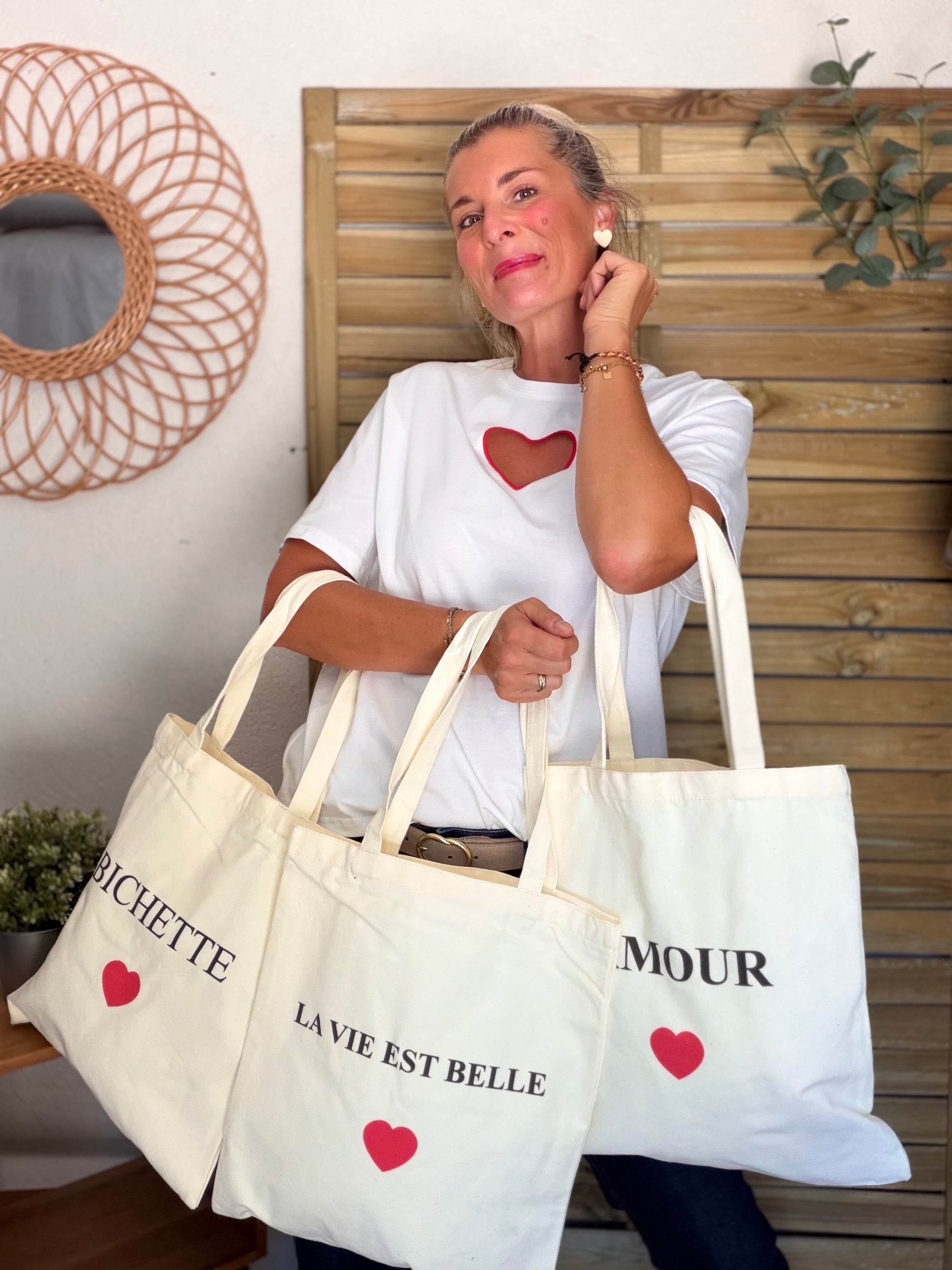Tote bag LOLITA - AMOUR • BICHETTE • VIE EST BELLE