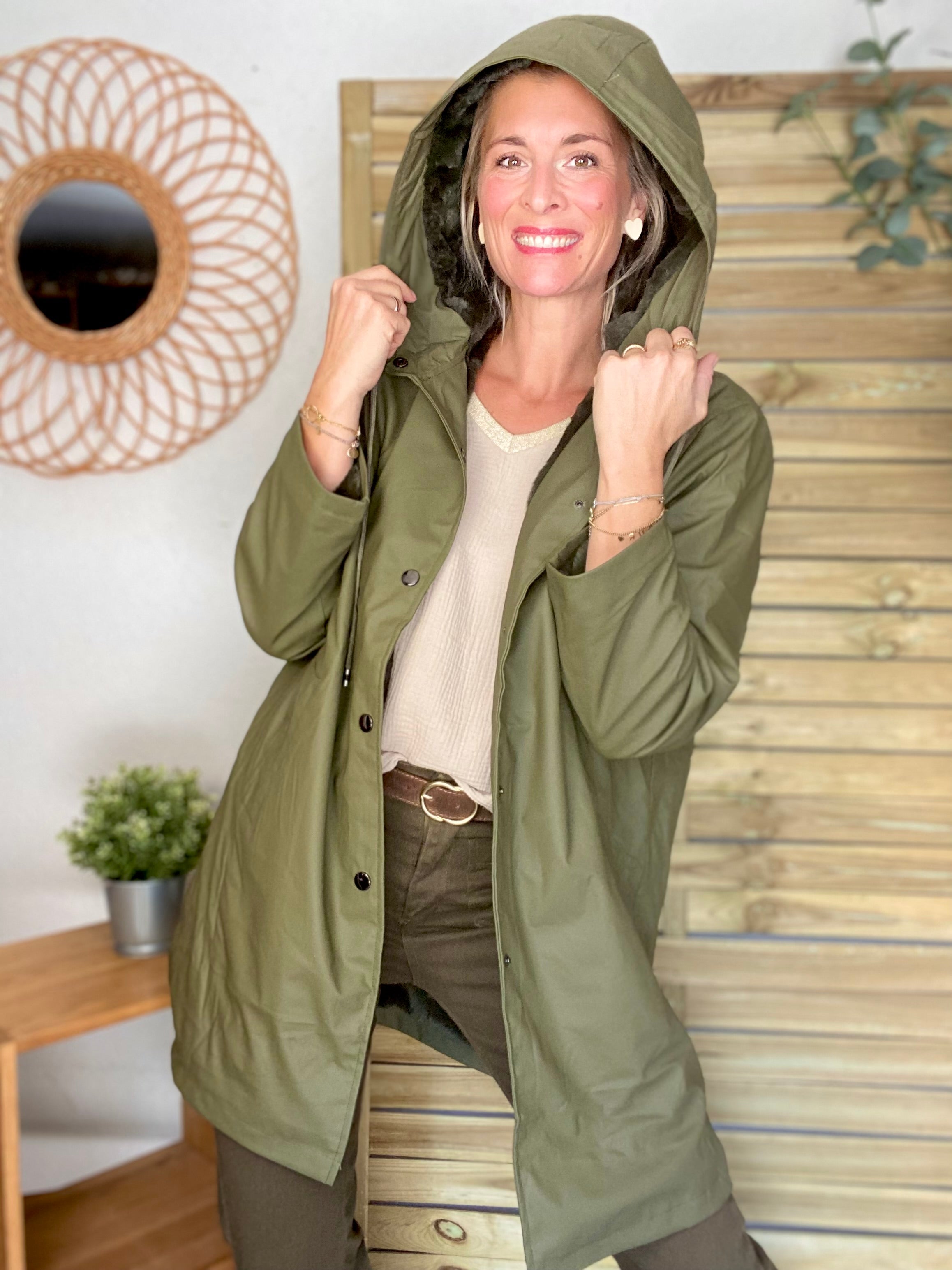 ⚡️ PÉPITES FRIDAY - Parka fourrée Imperméable Kaki - RILEY