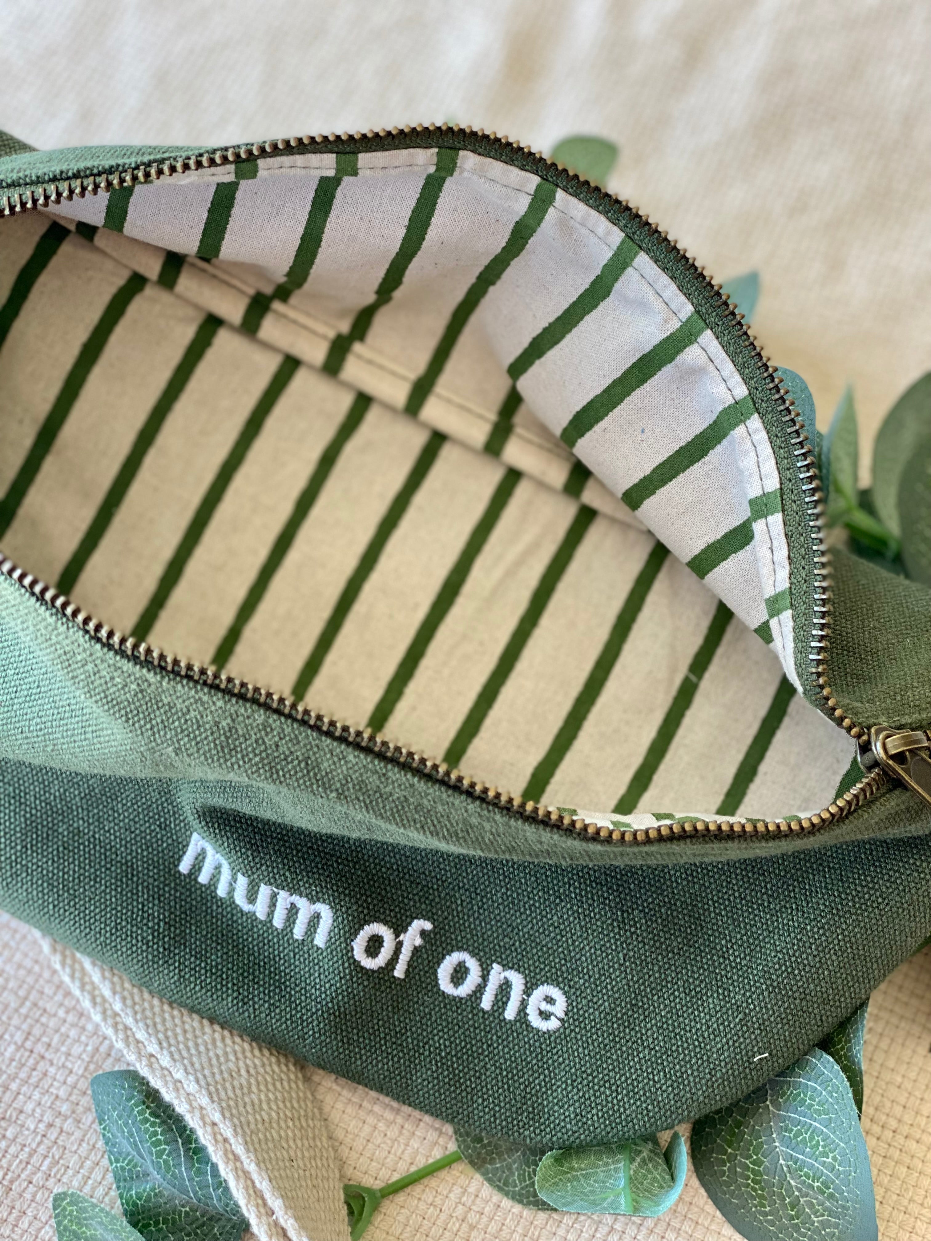Sac banane en toile MUM OF - Kaki - FAMILY IMPACT STORIES