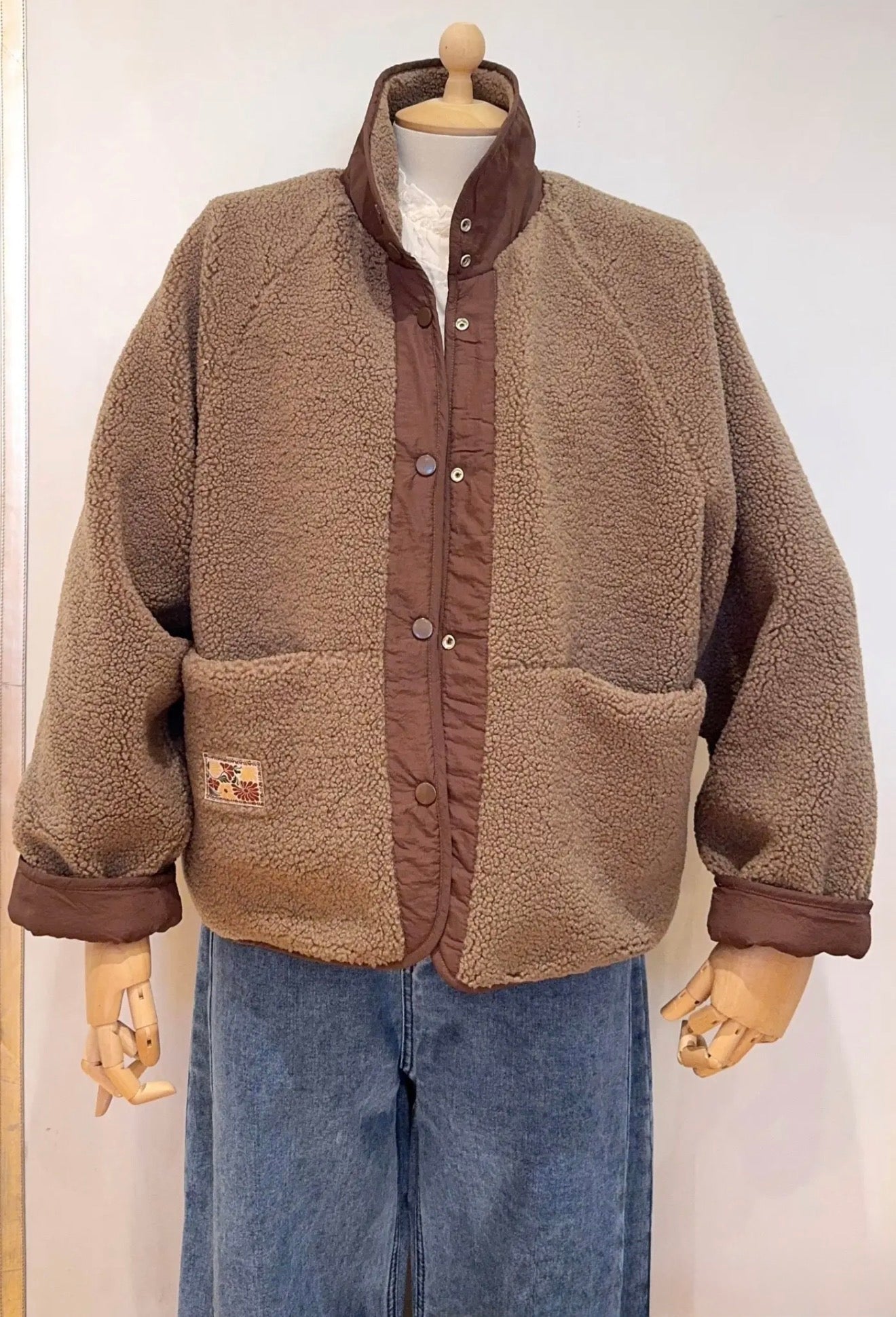 Veste matelassée réversible Sherpa AMÉLIE Chocolat