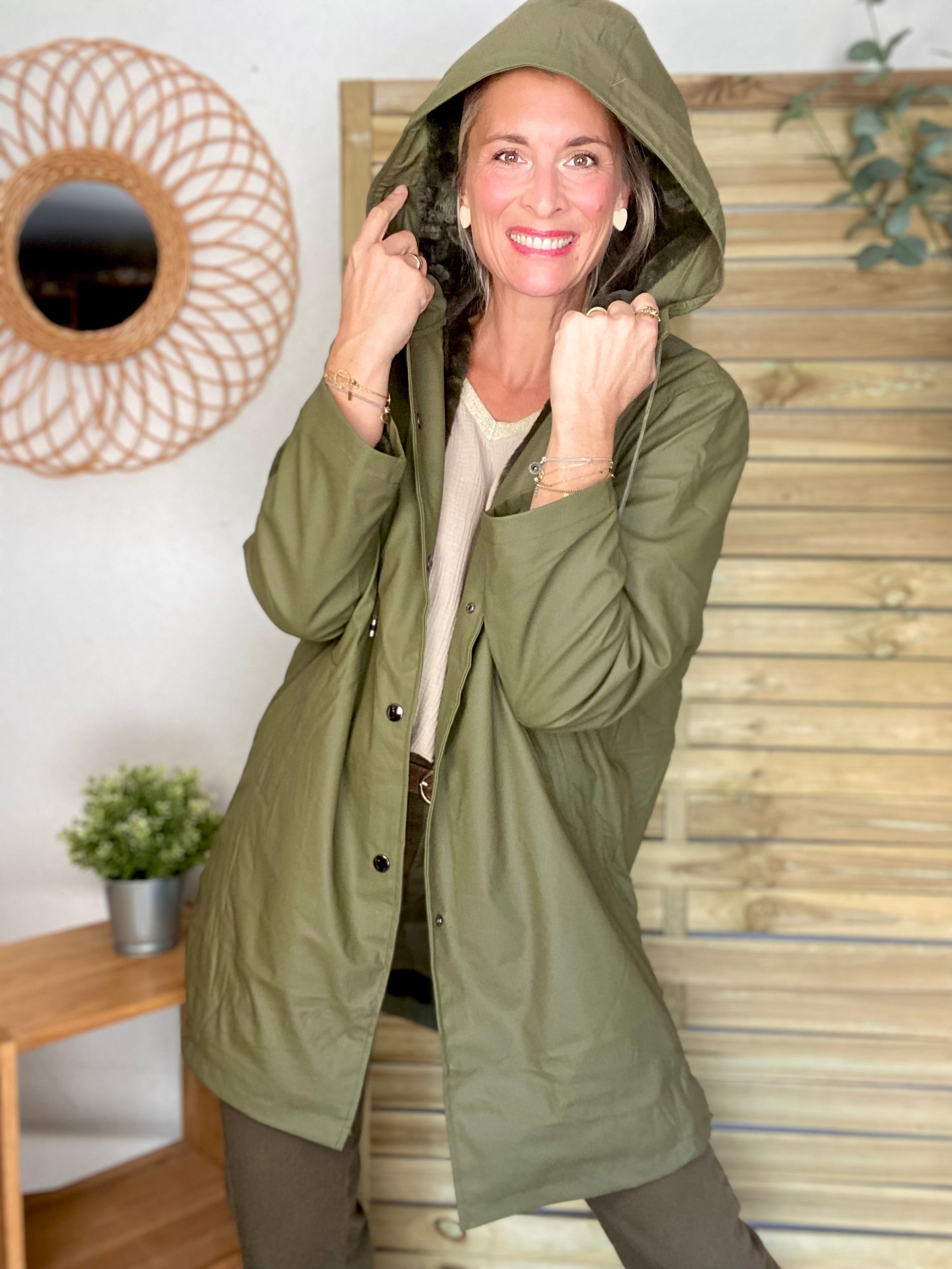 ⚡️ PÉPITES FRIDAY - Parka fourrée Imperméable Kaki - RILEY