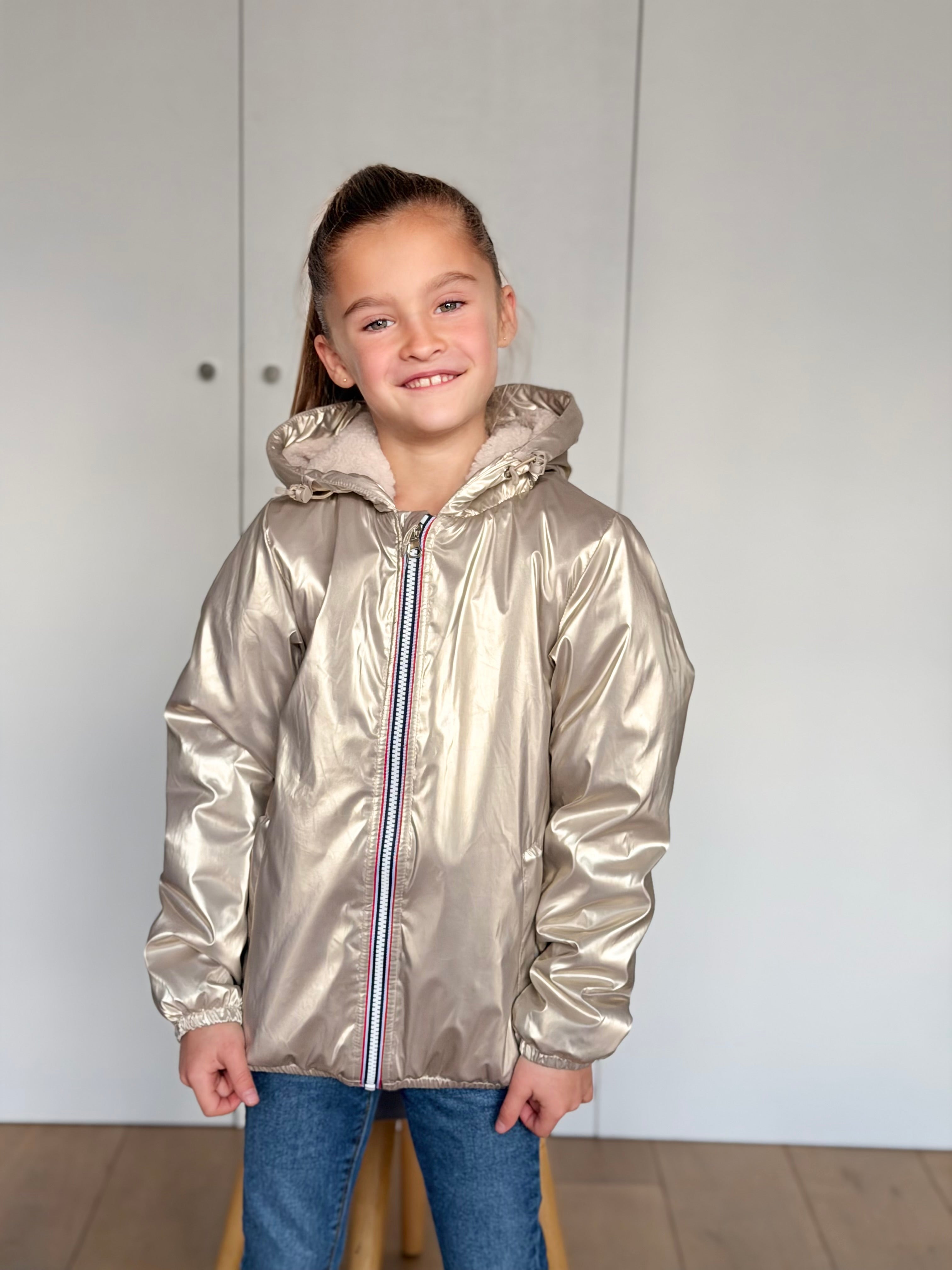 Parka Imperméable mixte LOUIS.E KIDS Sherpa - Doré - LAURA JO