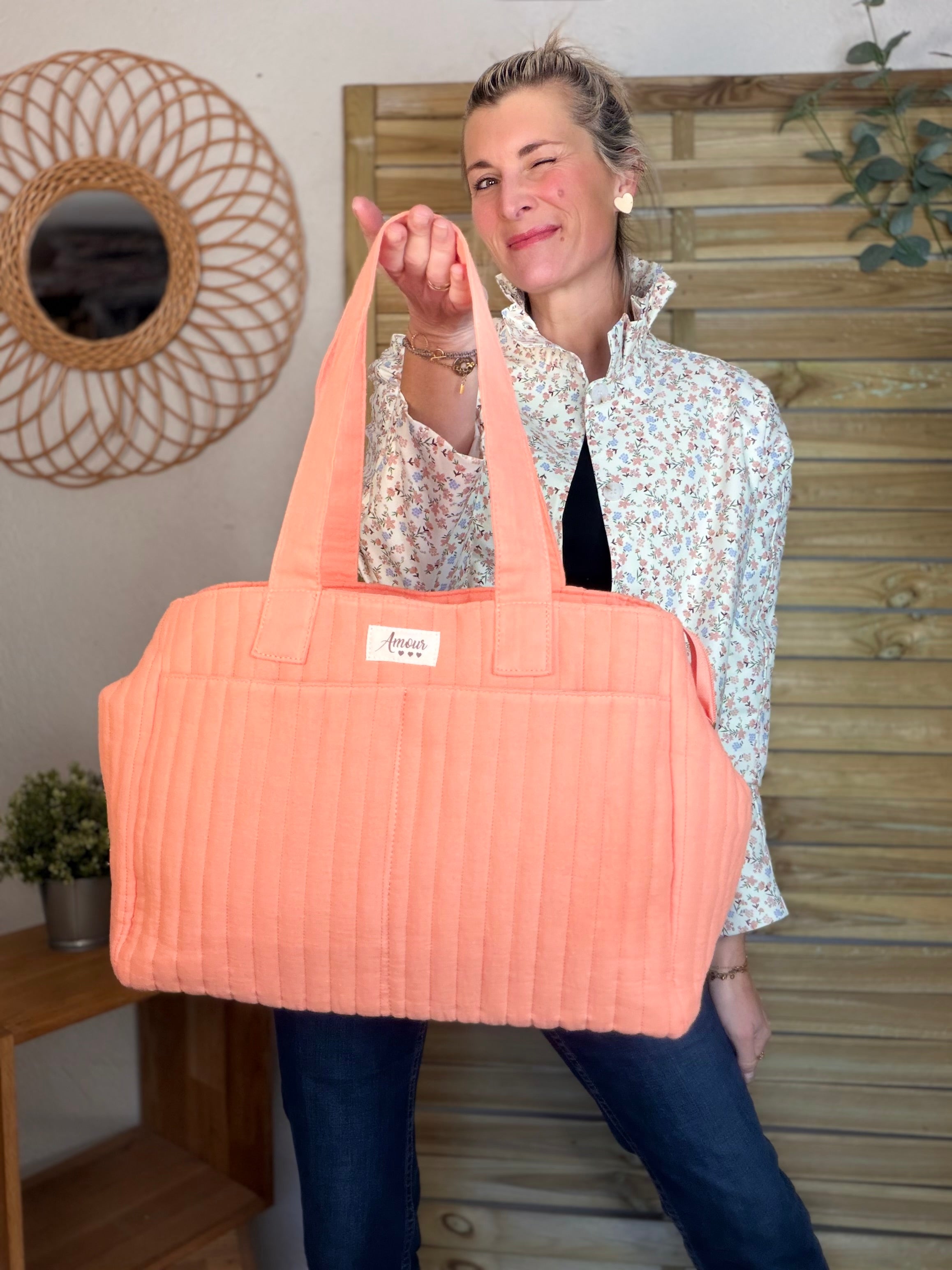 Sac week-end / à langer ANTONIN Corail