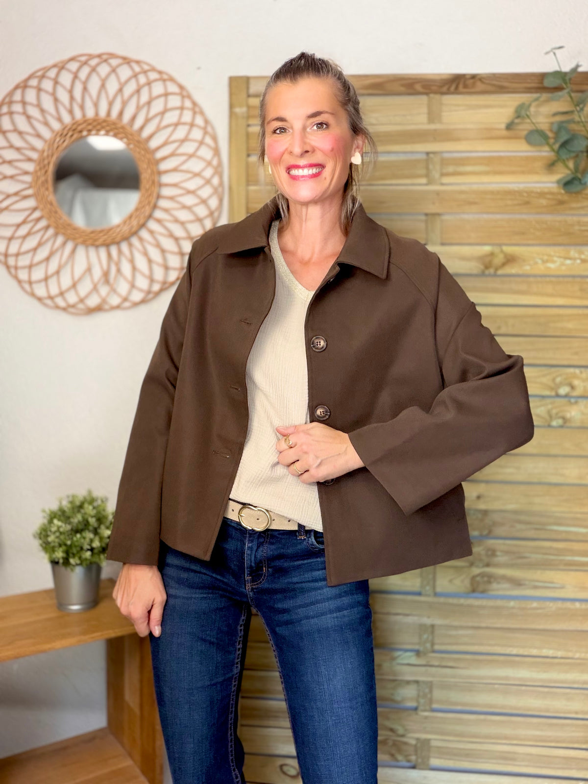 ⚡️ ARRIVAGE • Veste Trench, doublure à carreaux DANA Chocolat