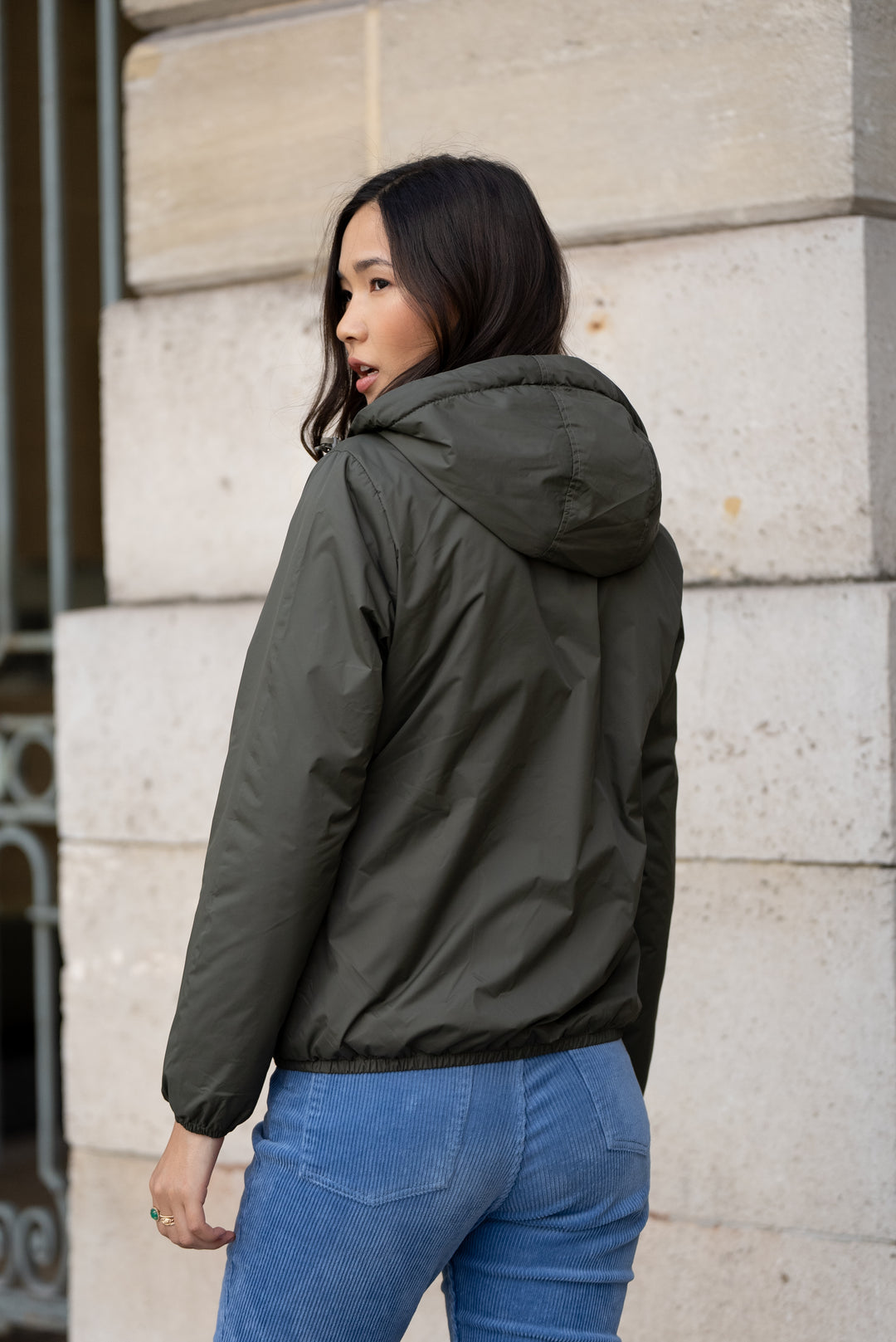 Parka Imperméable LOUISE COURT fourré - Kaki - LAURA JO