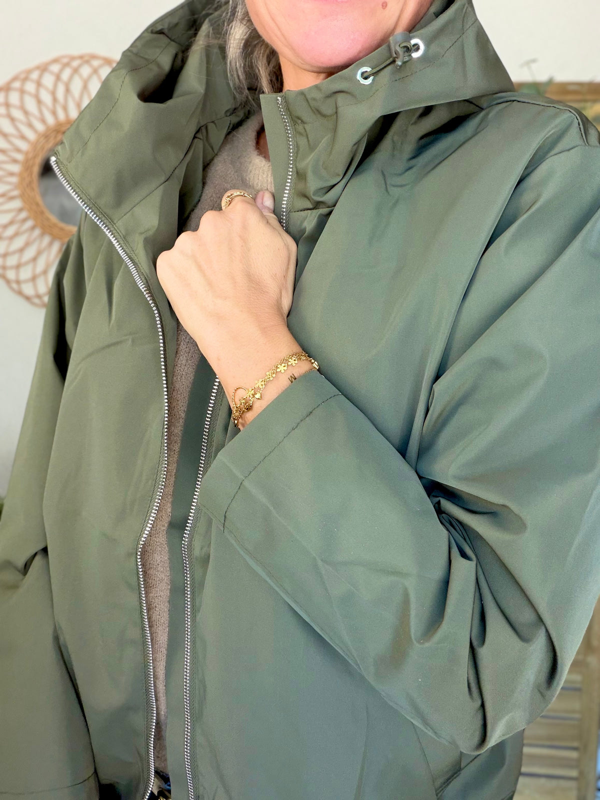 LAURA JO - Imperméable ÉLÉA court - Kaki