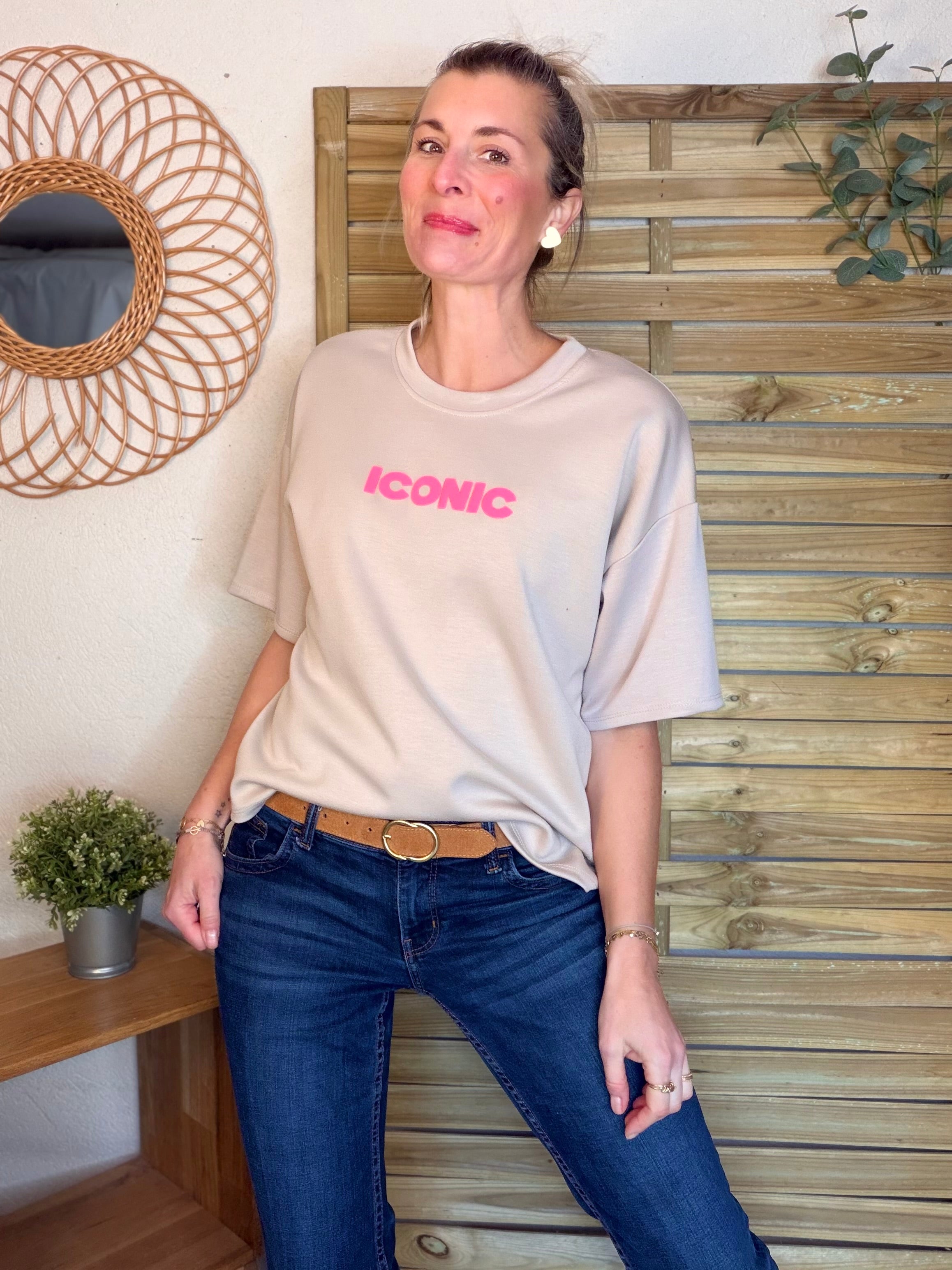 Tee shirt ICONIC - THÉA Beige