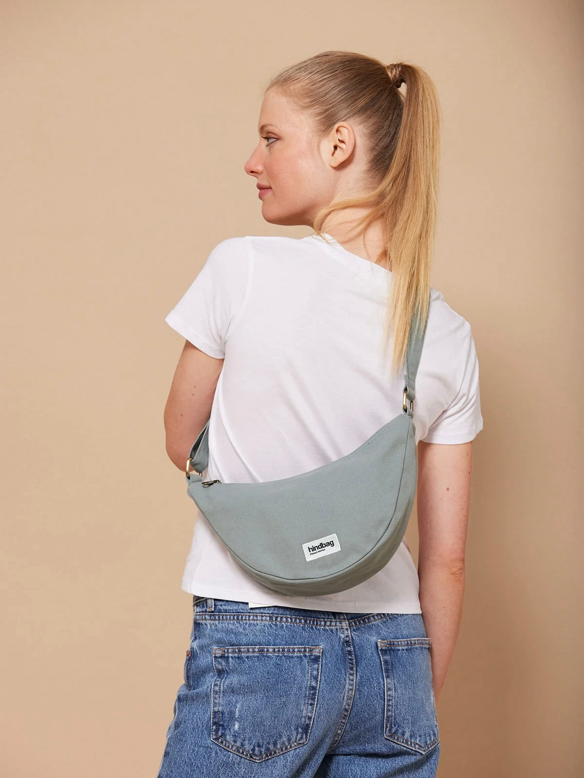 HINDBAG ANDRÉA - Sac banane demi-lune Vert sauge