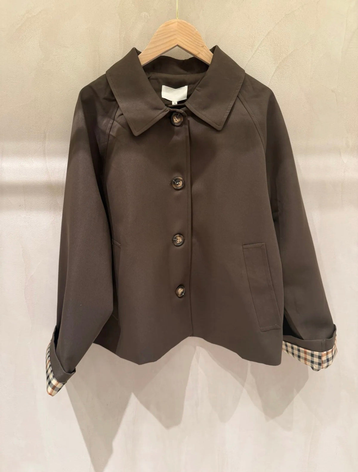 ⚡️ ARRIVAGE • Veste Trench, doublure à carreaux DANA Chocolat