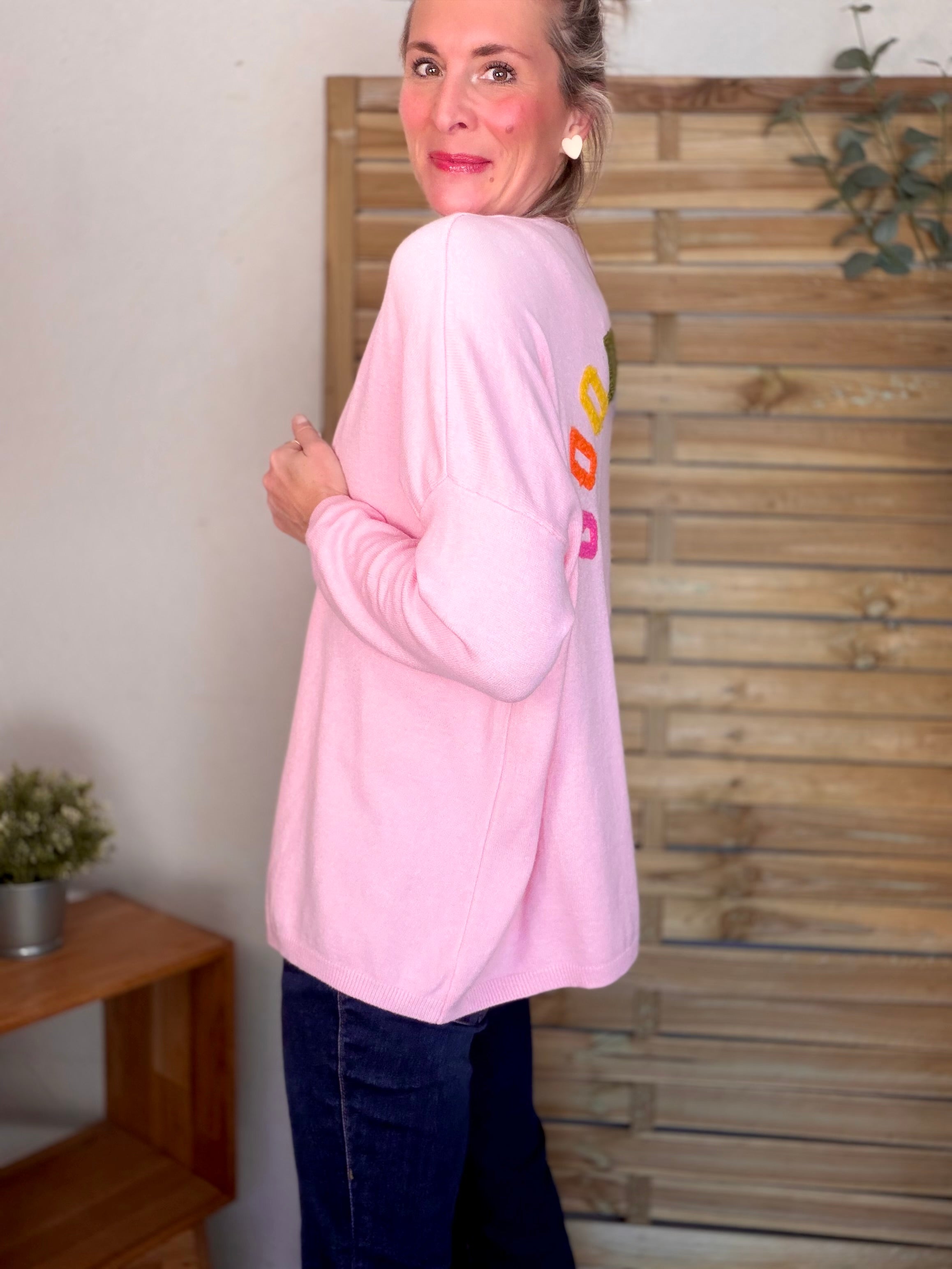 Gilet GOOD VIBES rose - AVIDA