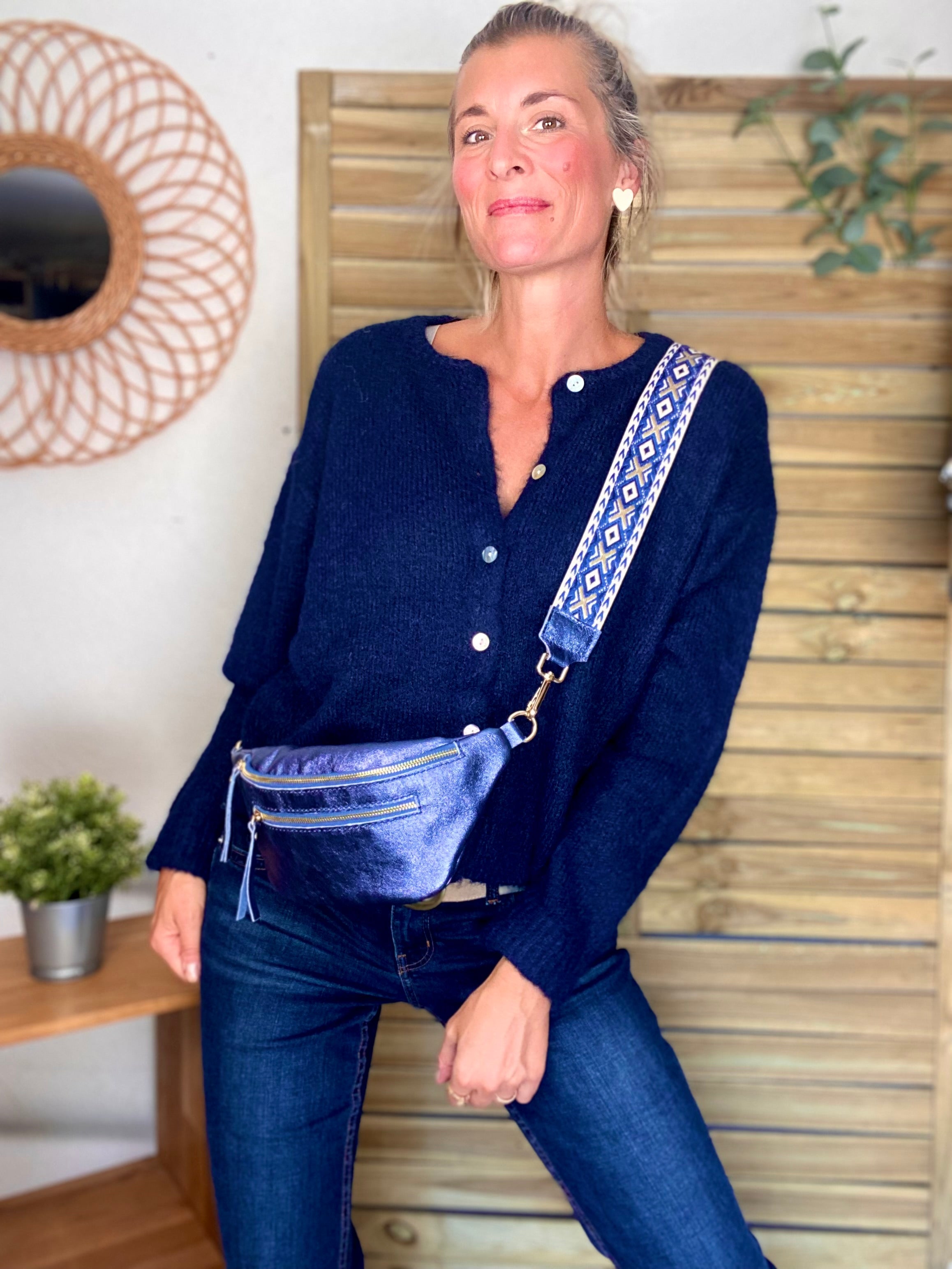 Gilet en maille SYDNEY - Bleu marine