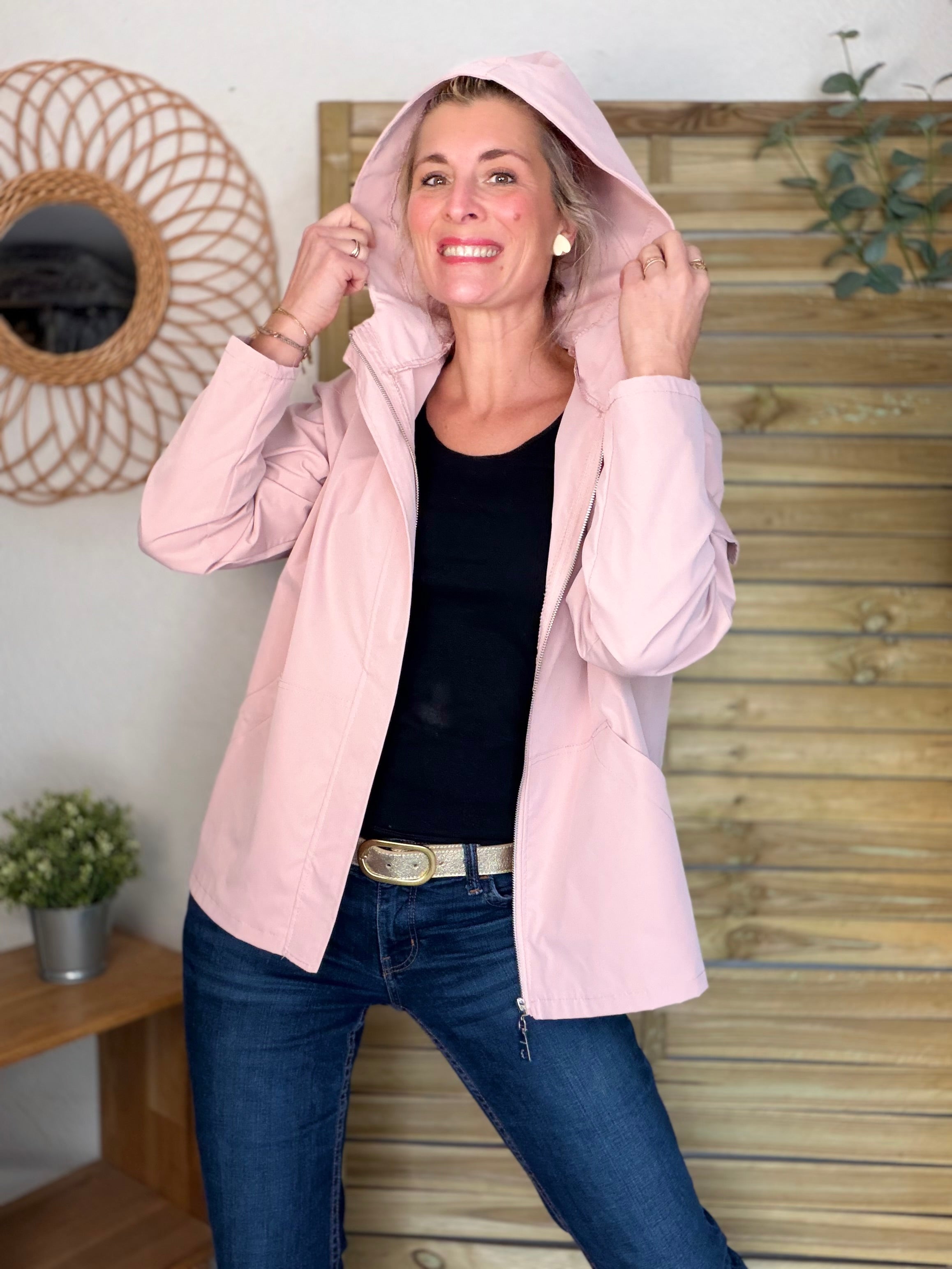 Veste Coupe vent court LIZZIE - Rose